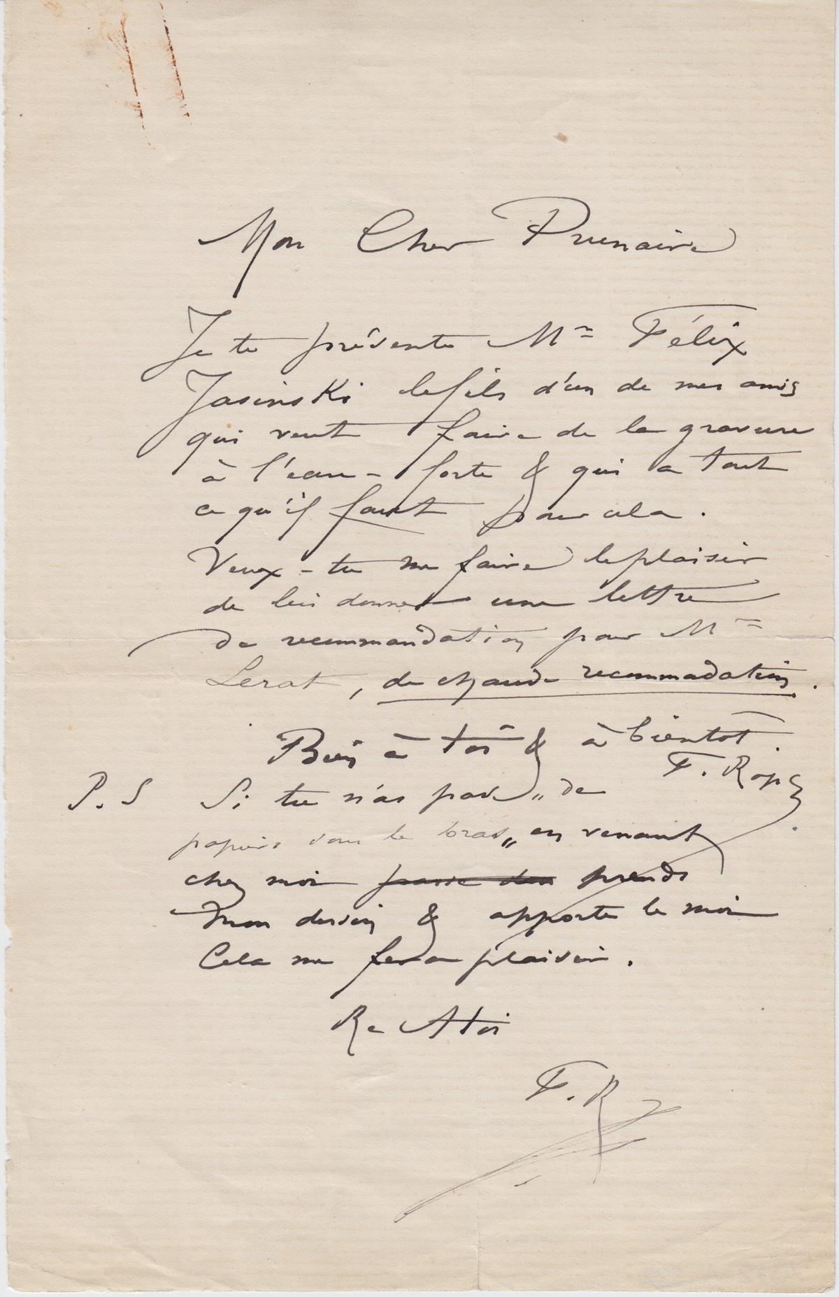 Illustration de la lettre