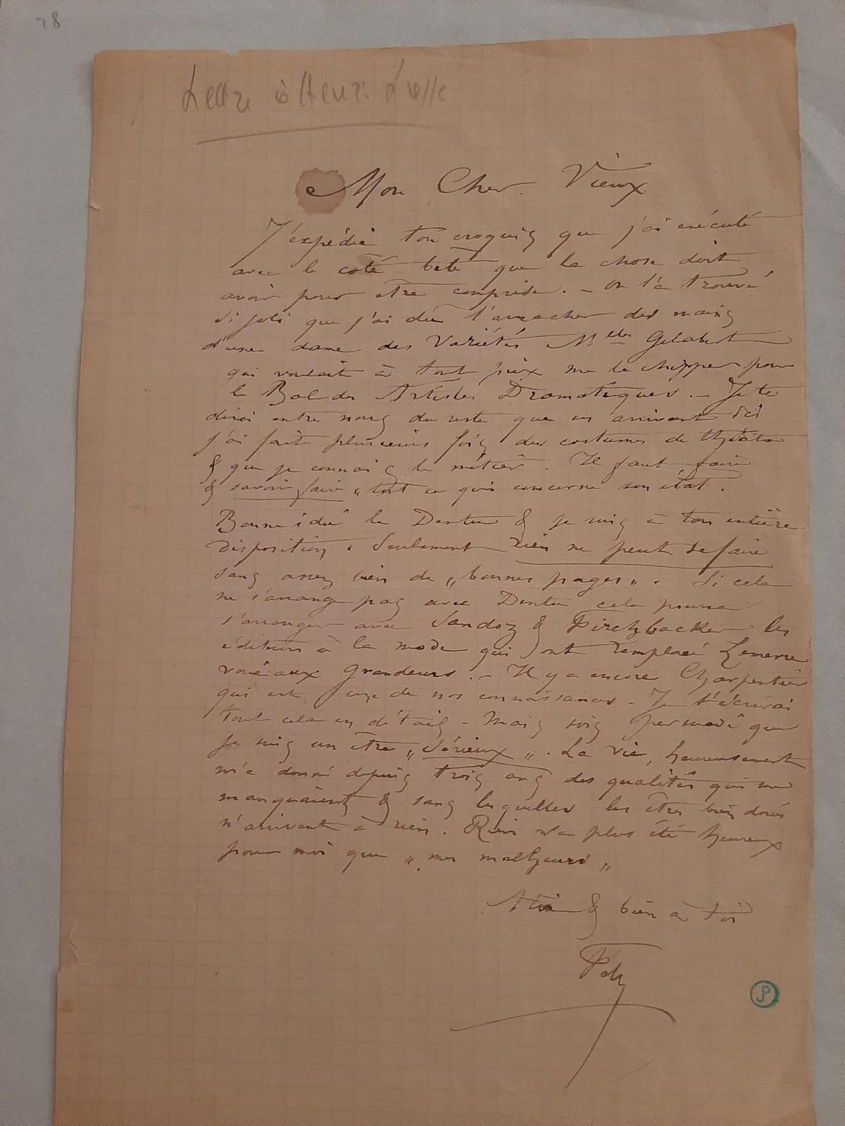 Illustration de la lettre