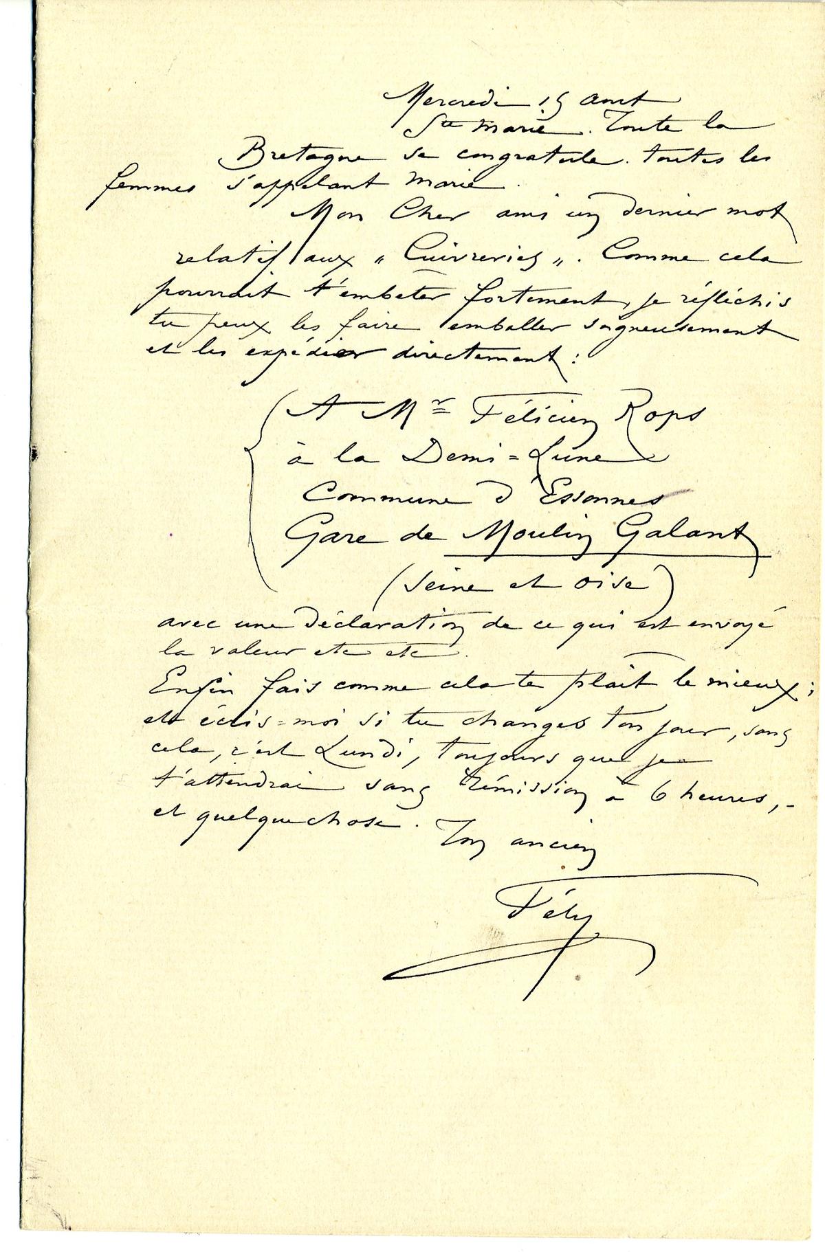 Illustration de la lettre