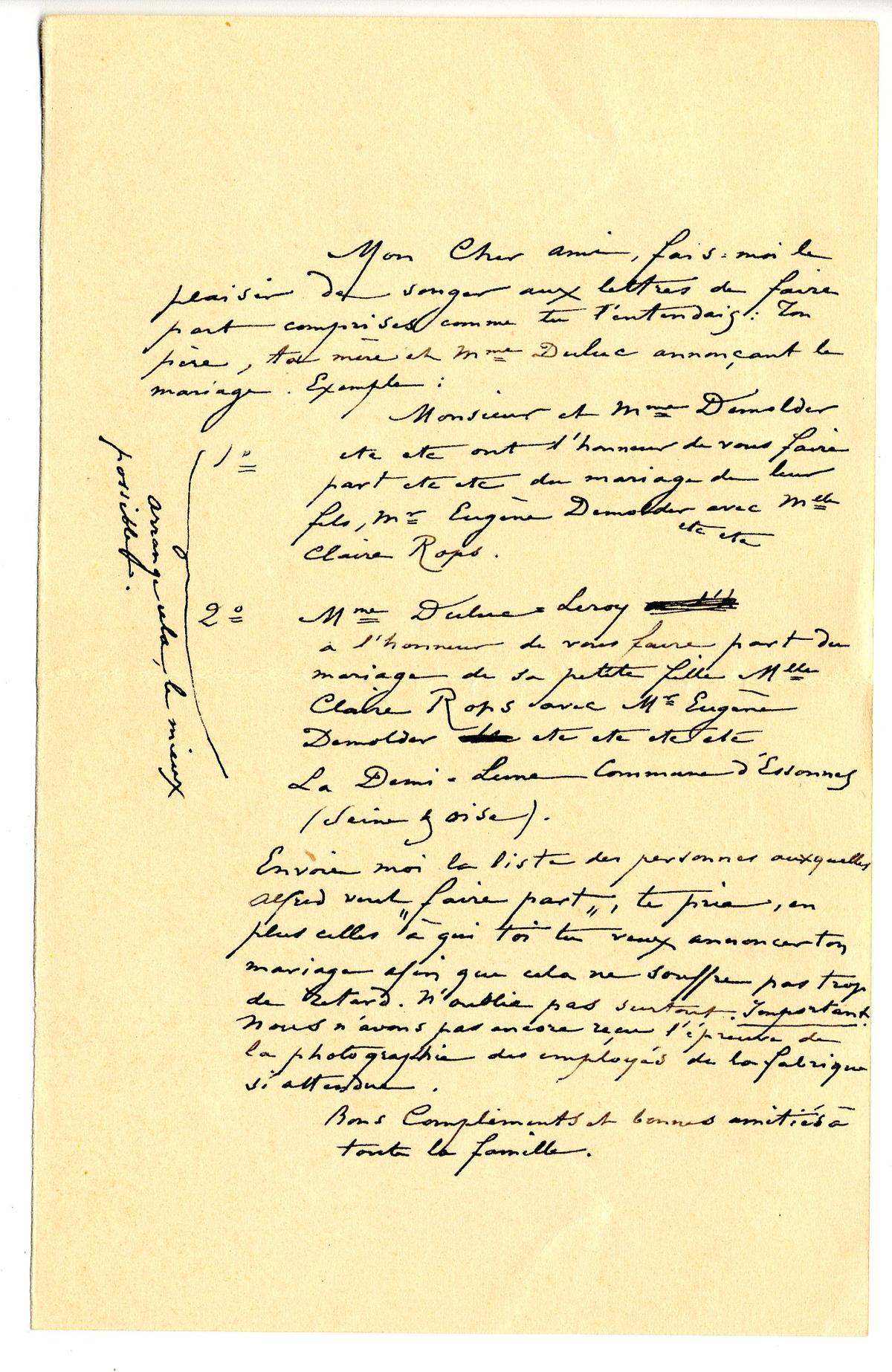 Illustration de la lettre