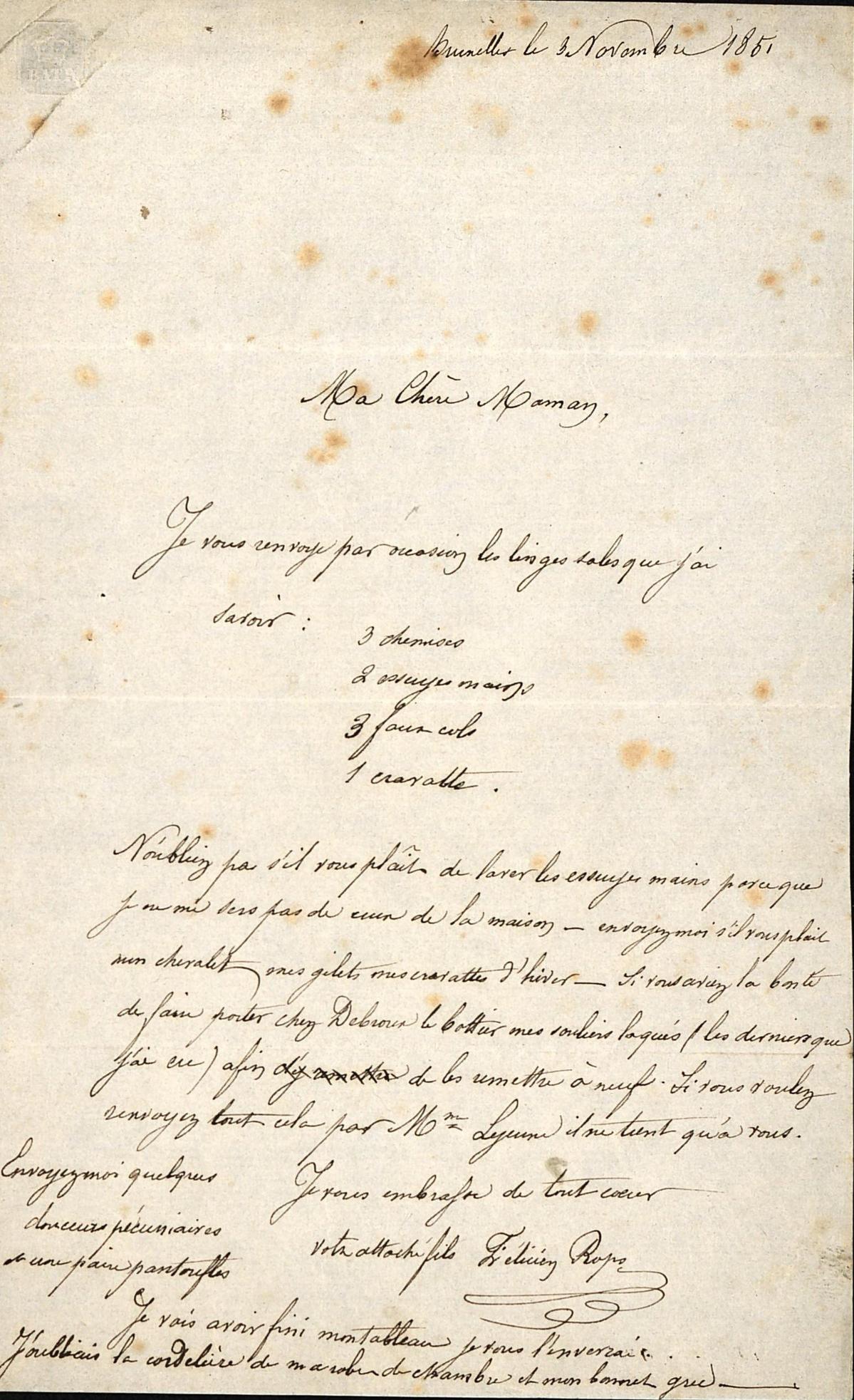 Illustration de la lettre