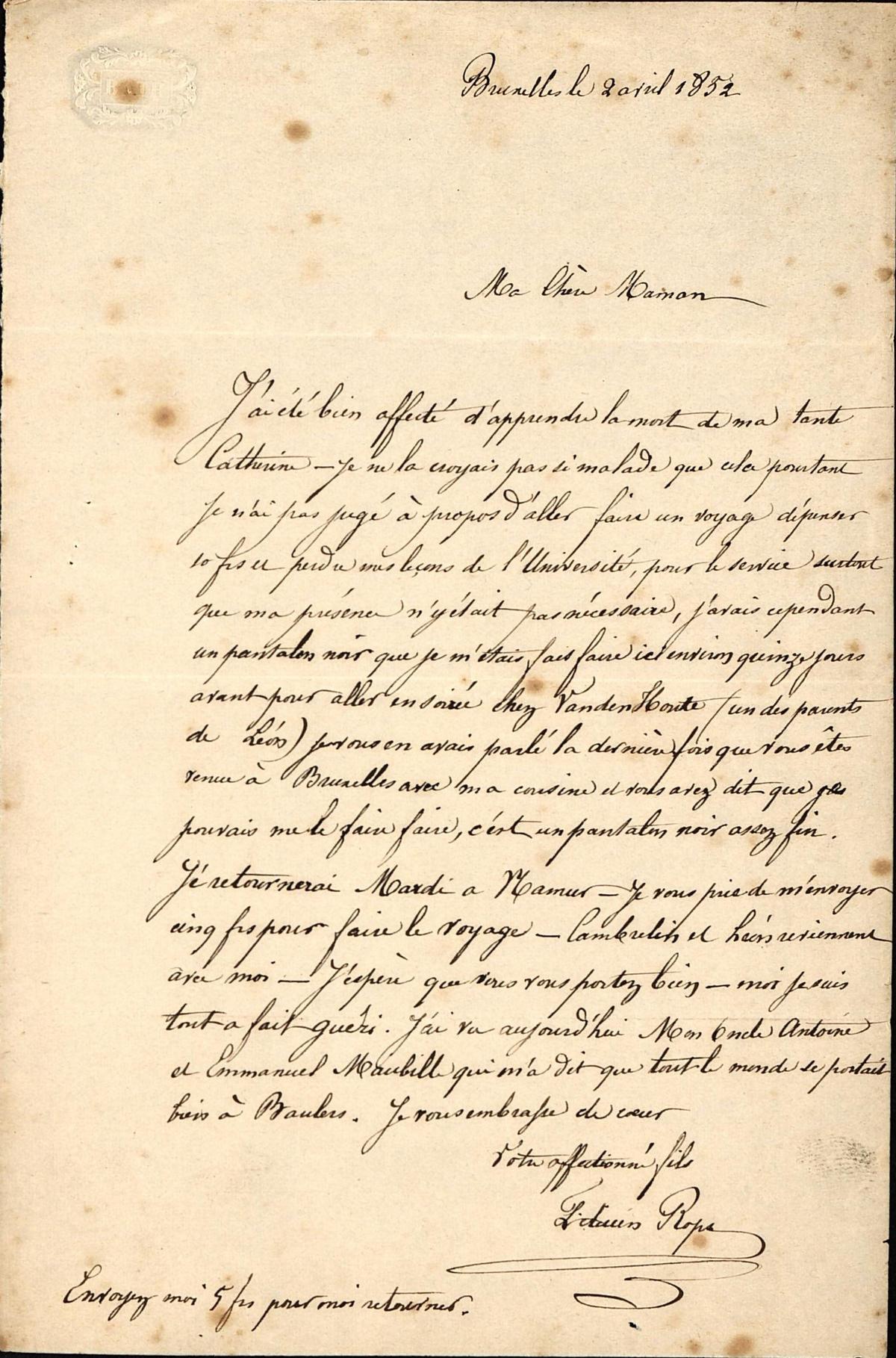 Illustration de la lettre