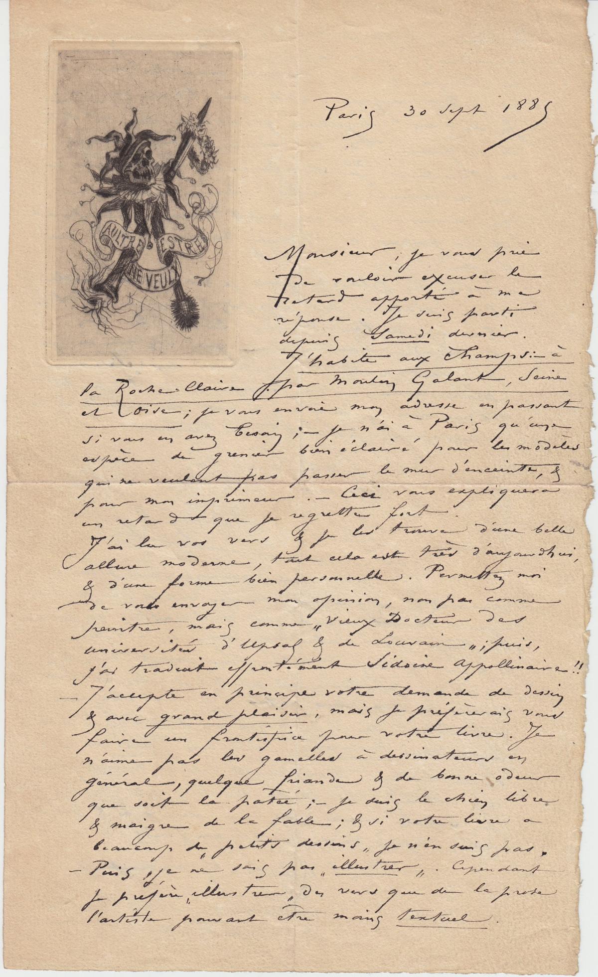 Illustration de la lettre