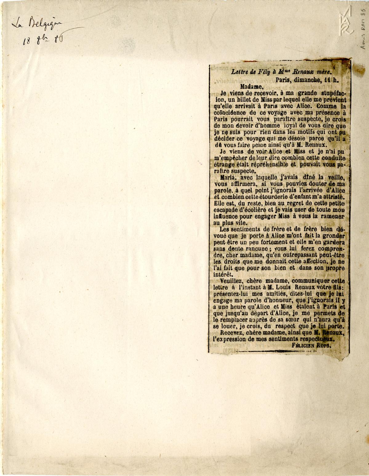 Illustration de la lettre