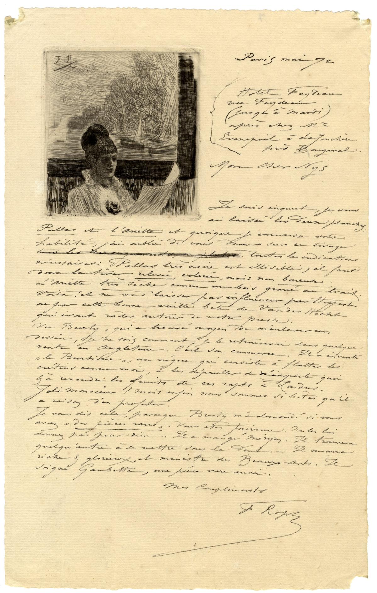 Illustration de la lettre