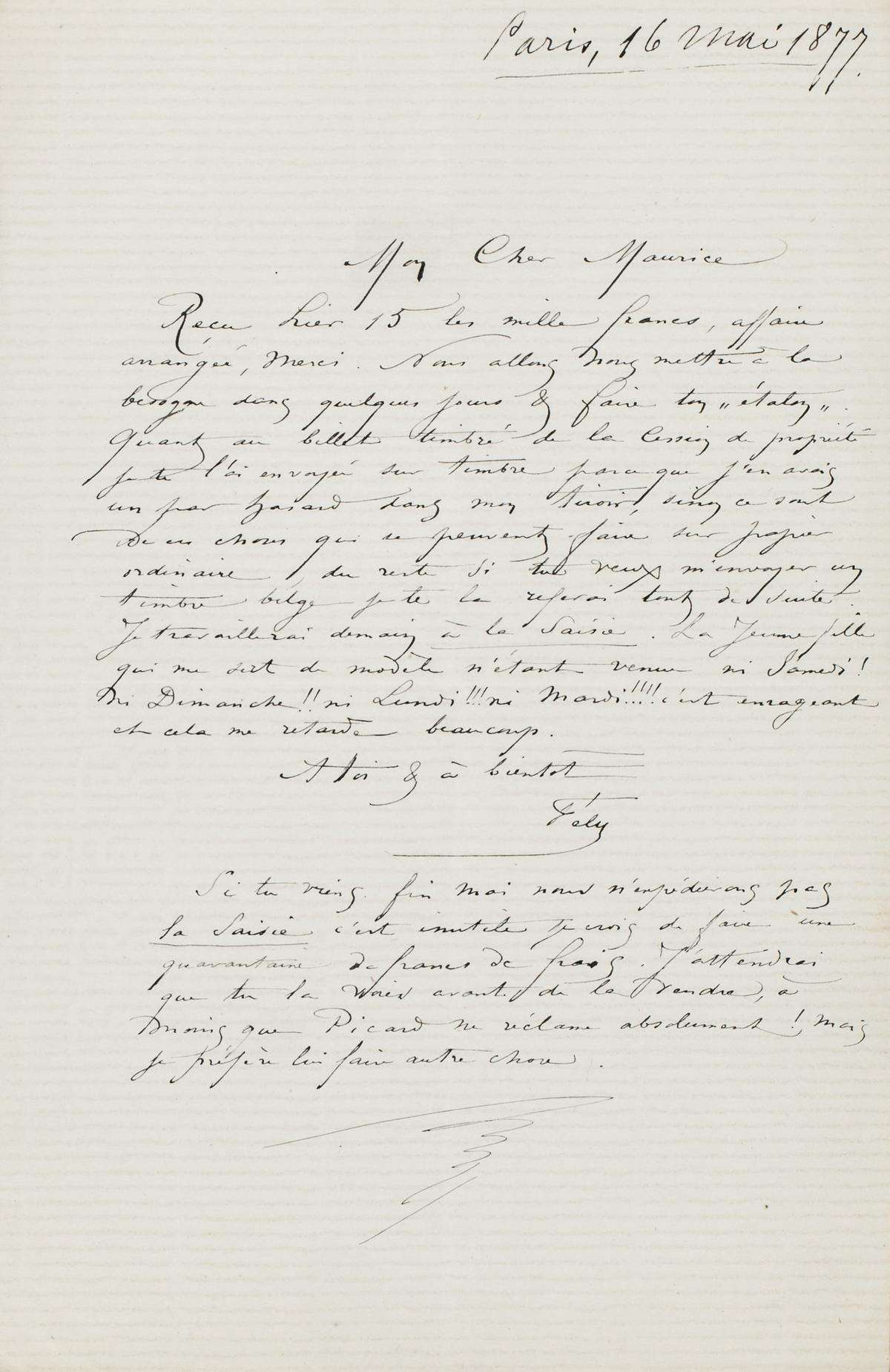 Illustration de la lettre