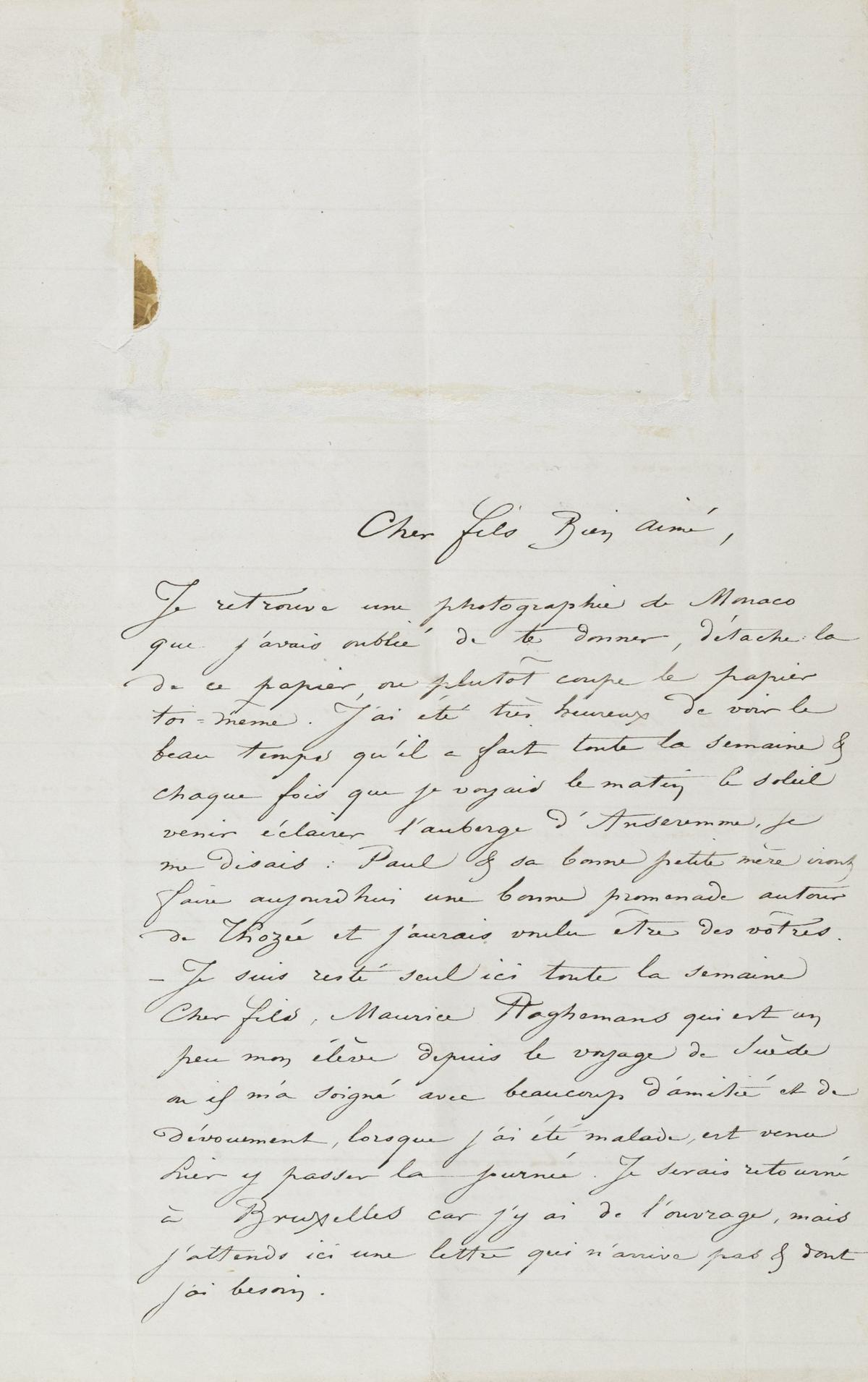 Illustration de la lettre