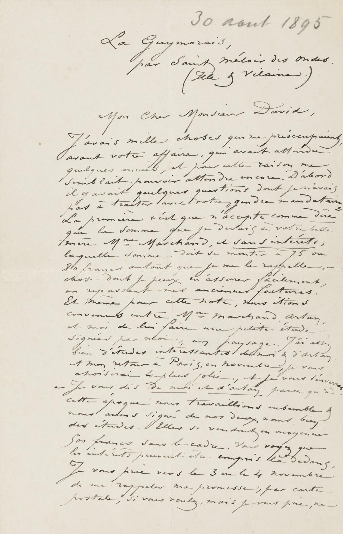 Illustration de la lettre