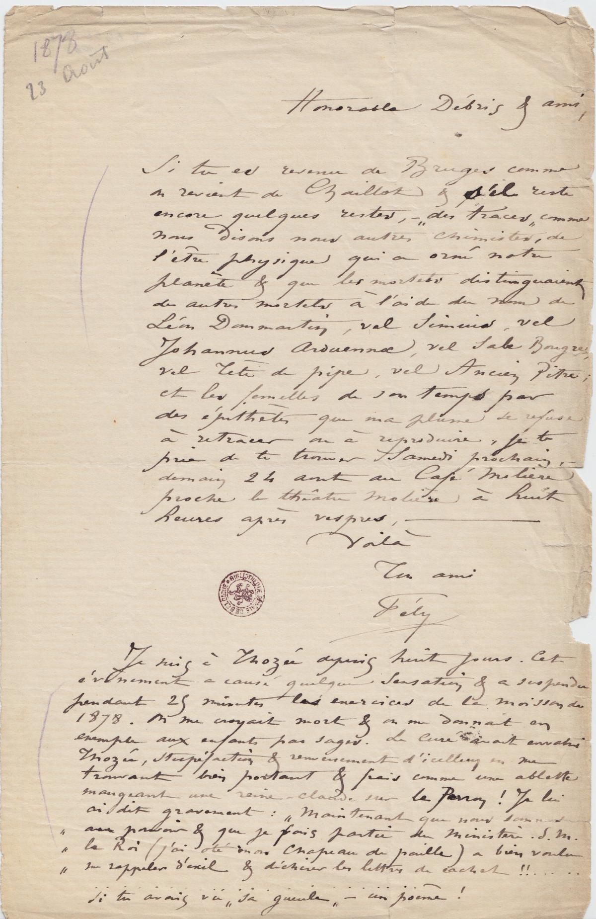 Illustration de la lettre