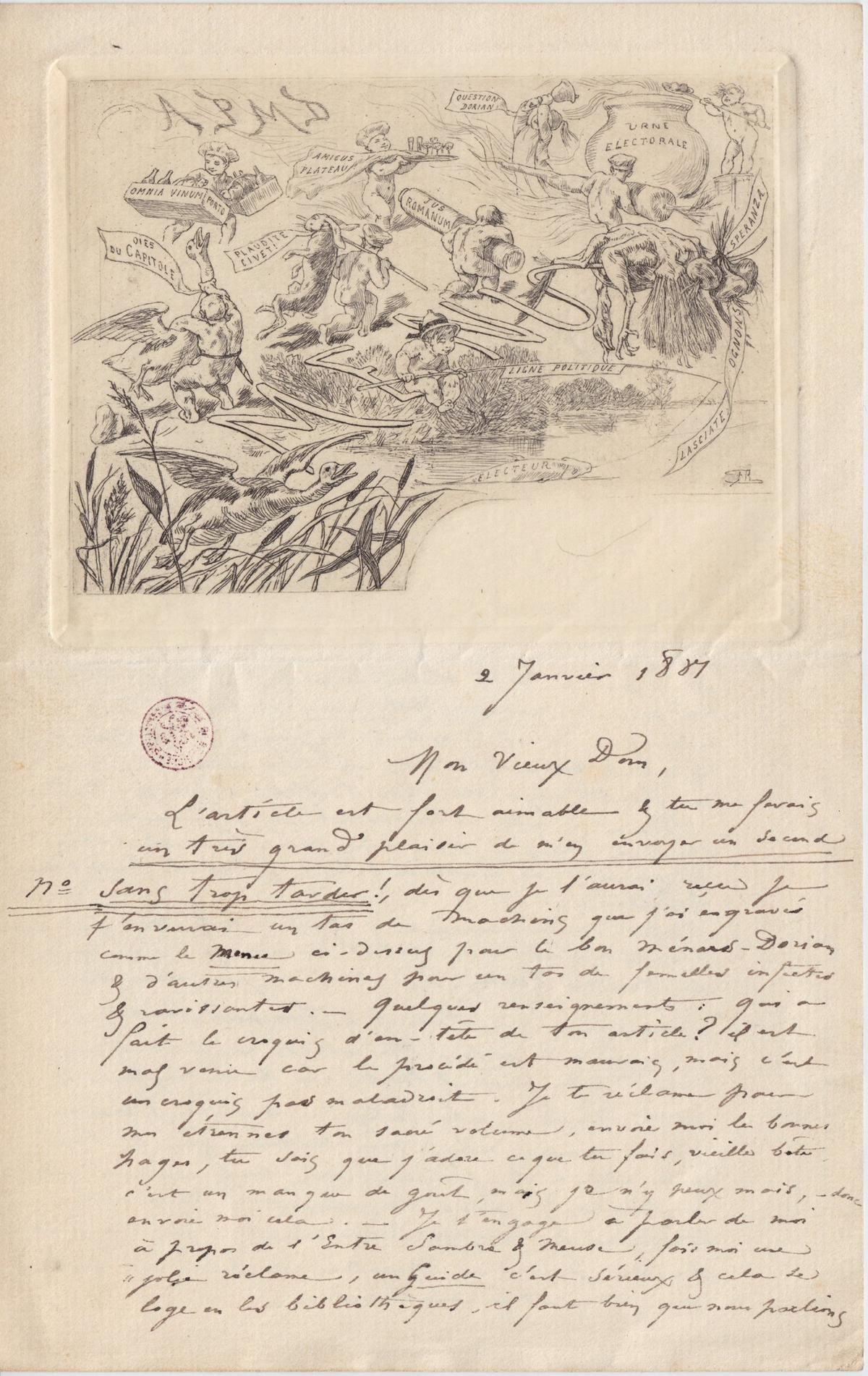 Illustration de la lettre