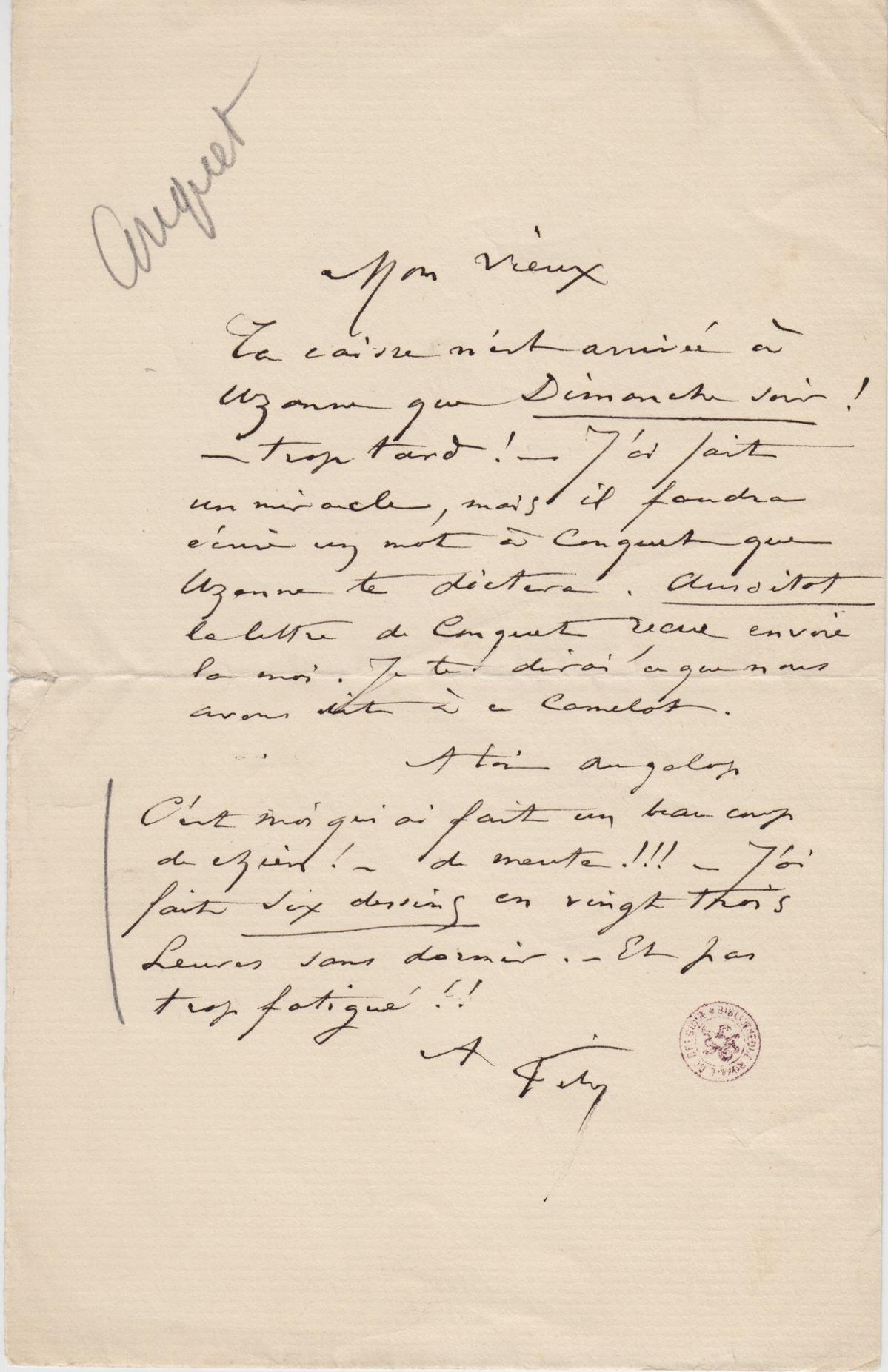 Illustration de la lettre