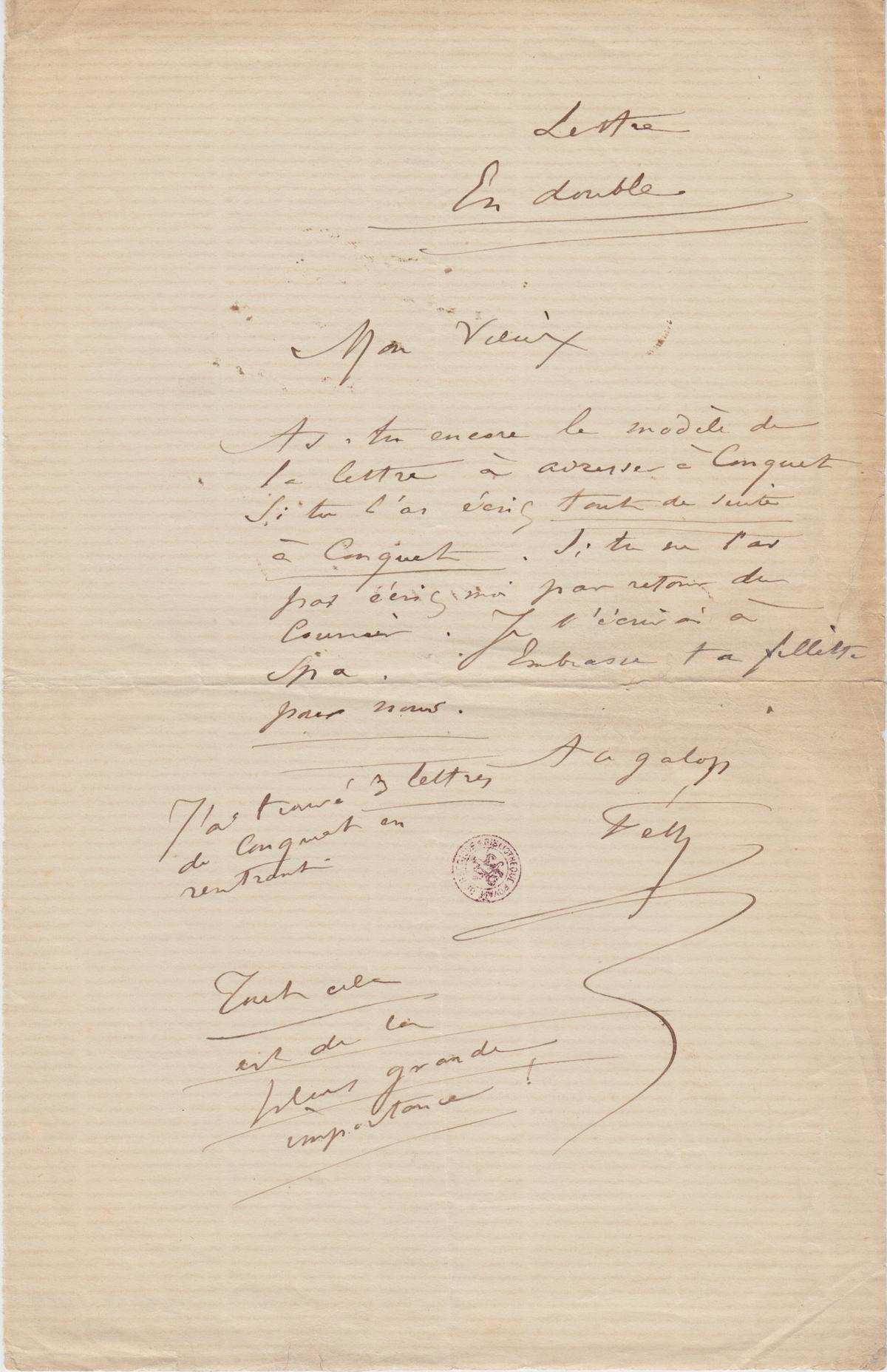 Illustration de la lettre