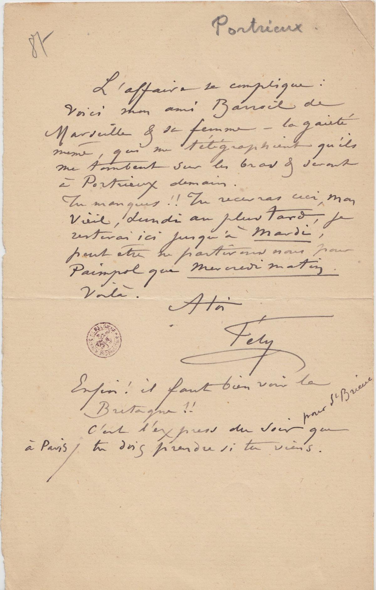 Illustration de la lettre