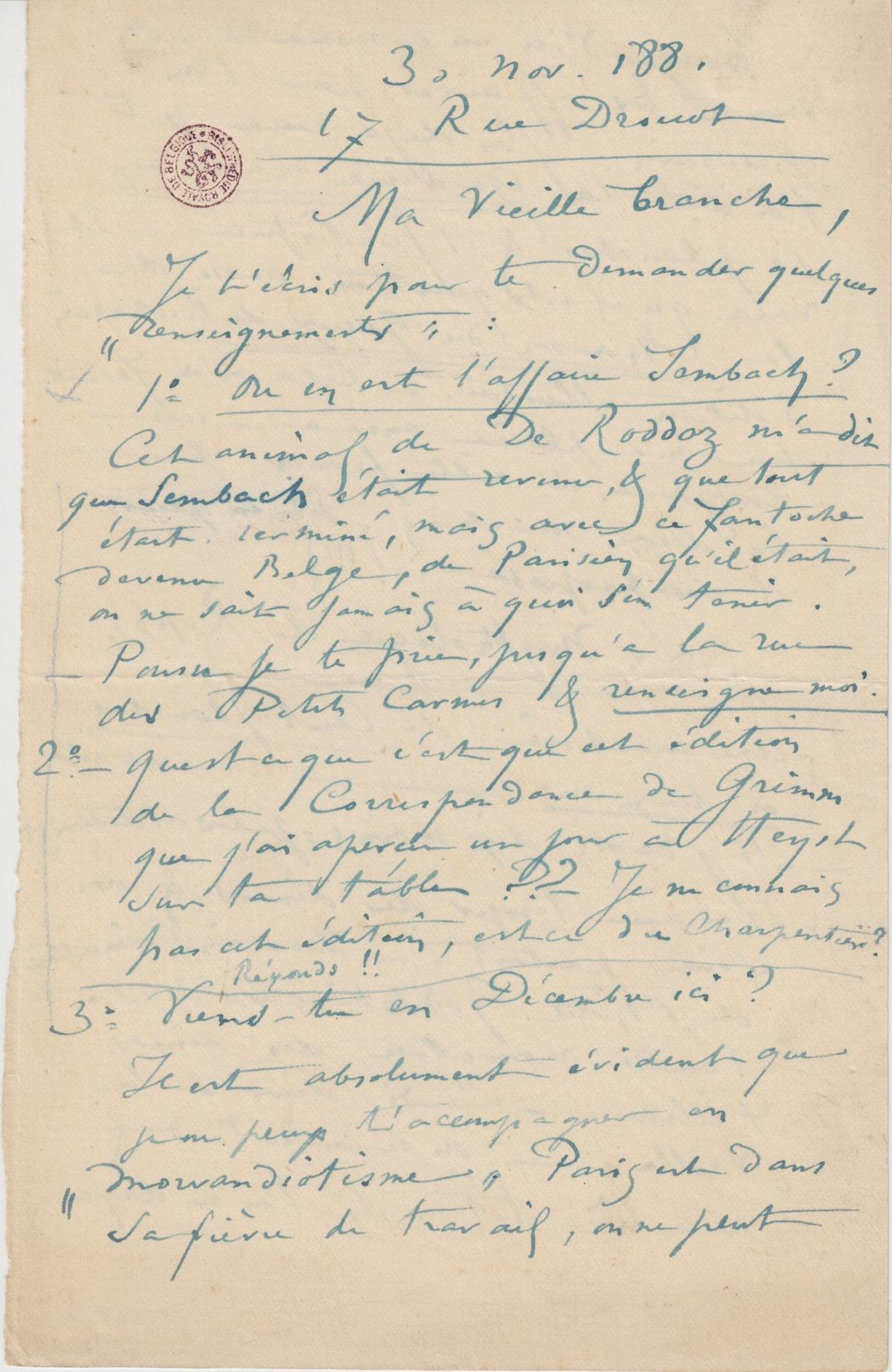 Illustration de la lettre