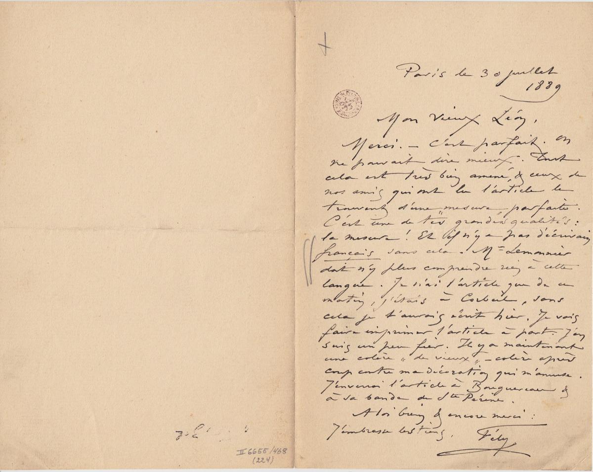 Illustration de la lettre