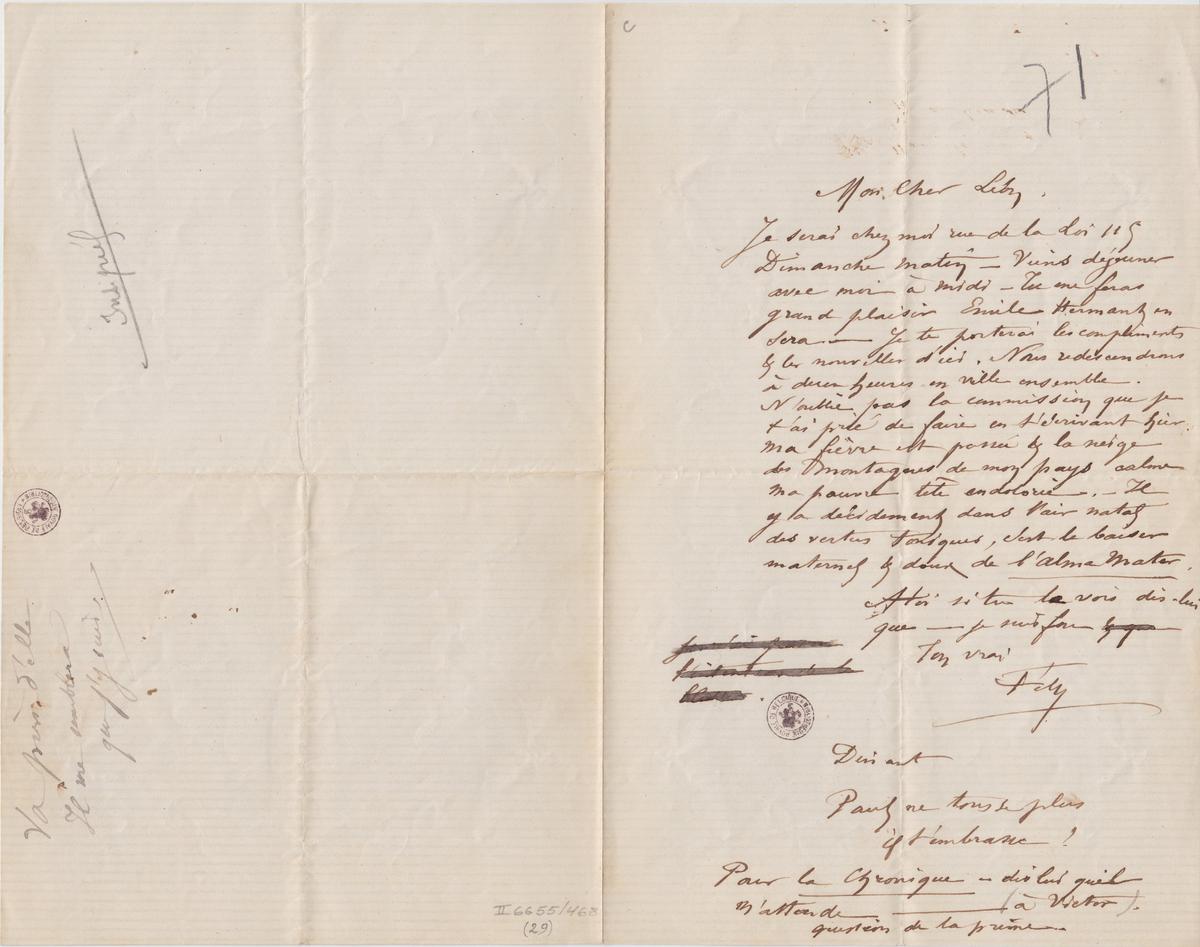 Illustration de la lettre