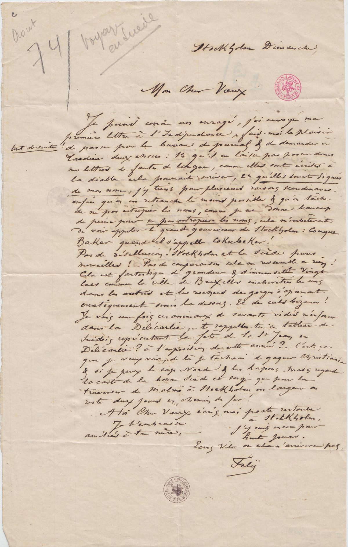 Illustration de la lettre