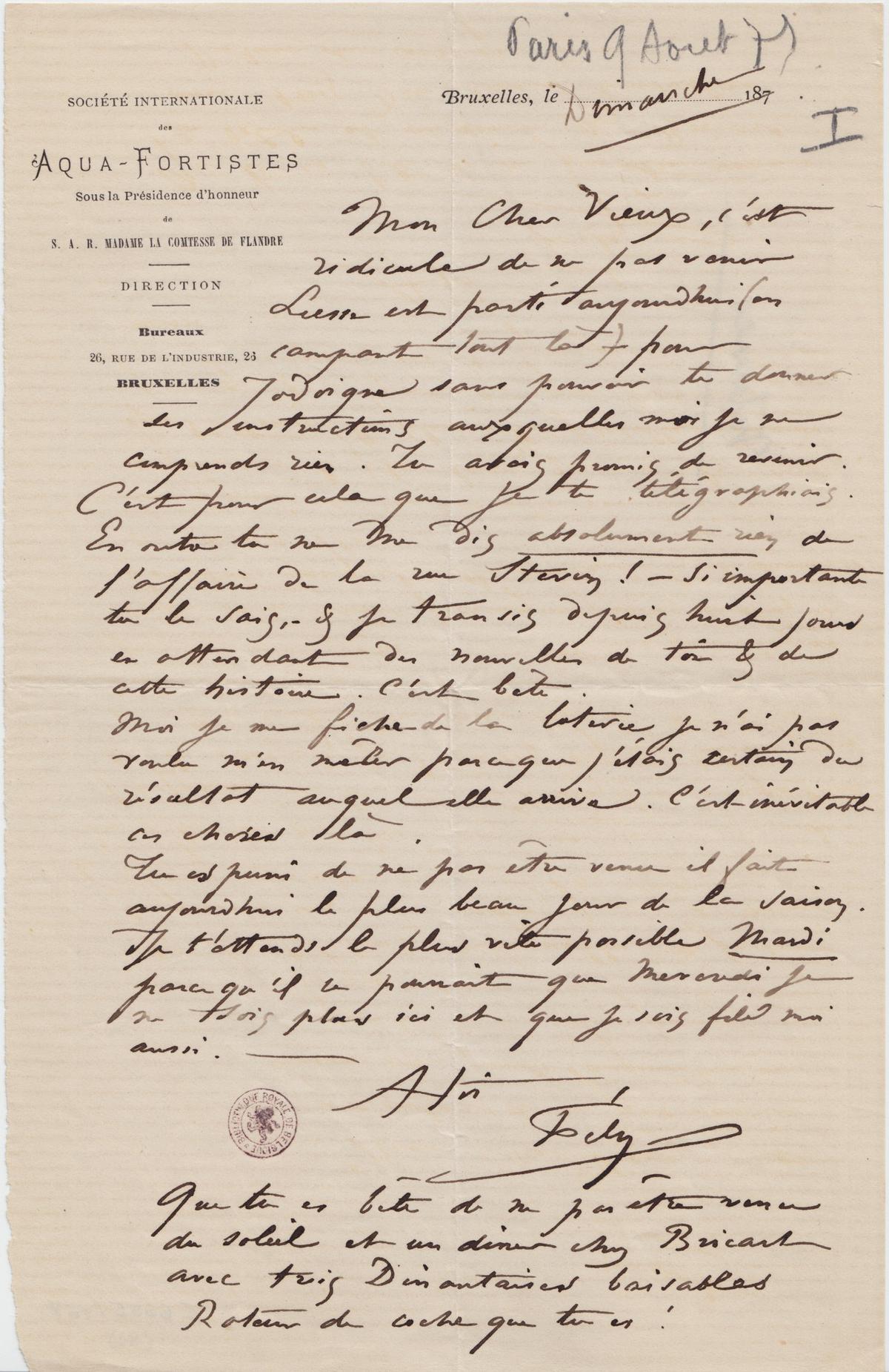 Illustration de la lettre