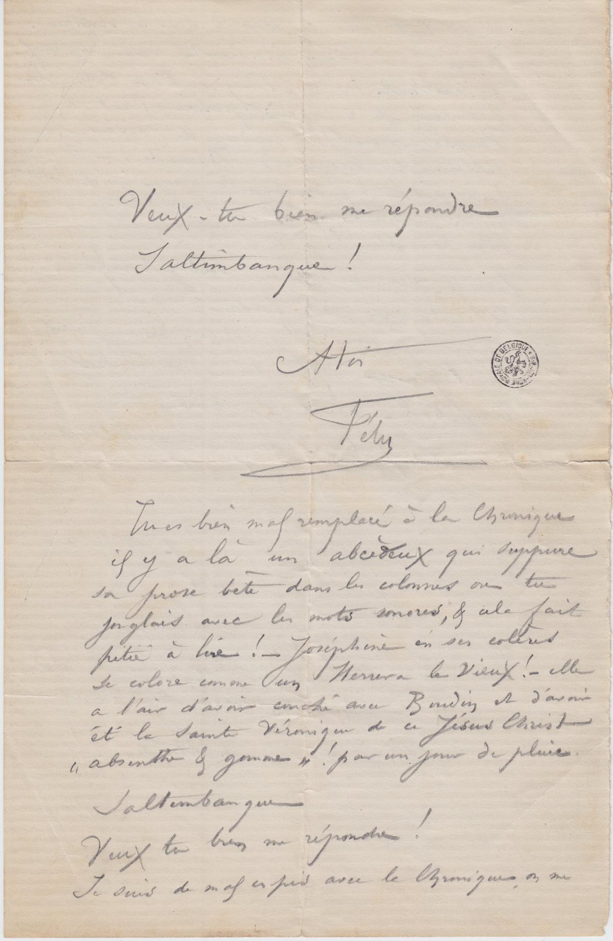 Illustration de la lettre