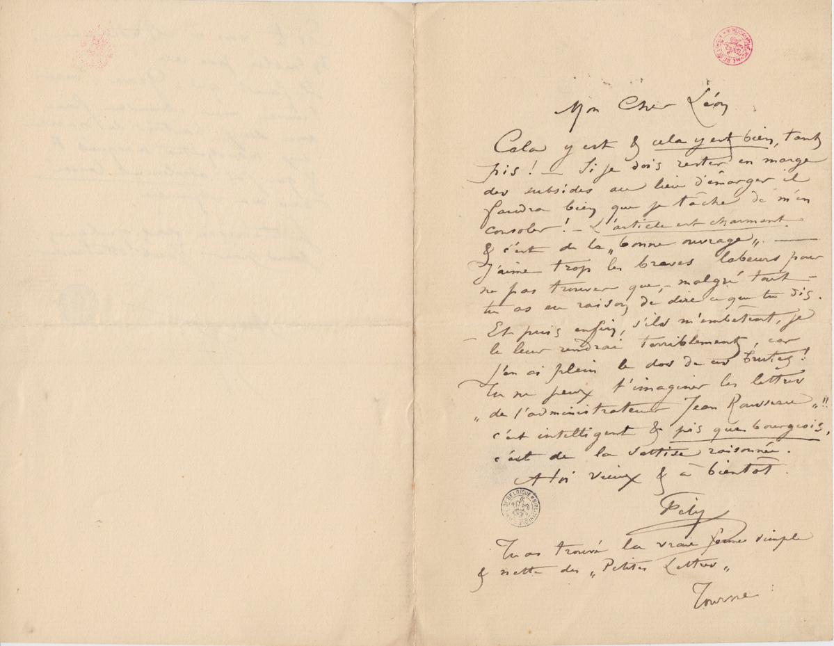 Illustration de la lettre