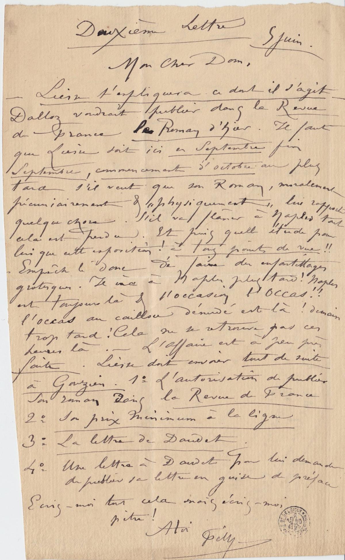 Illustration de la lettre