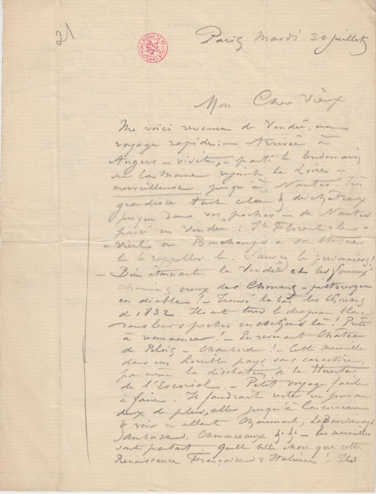 Illustration de la lettre