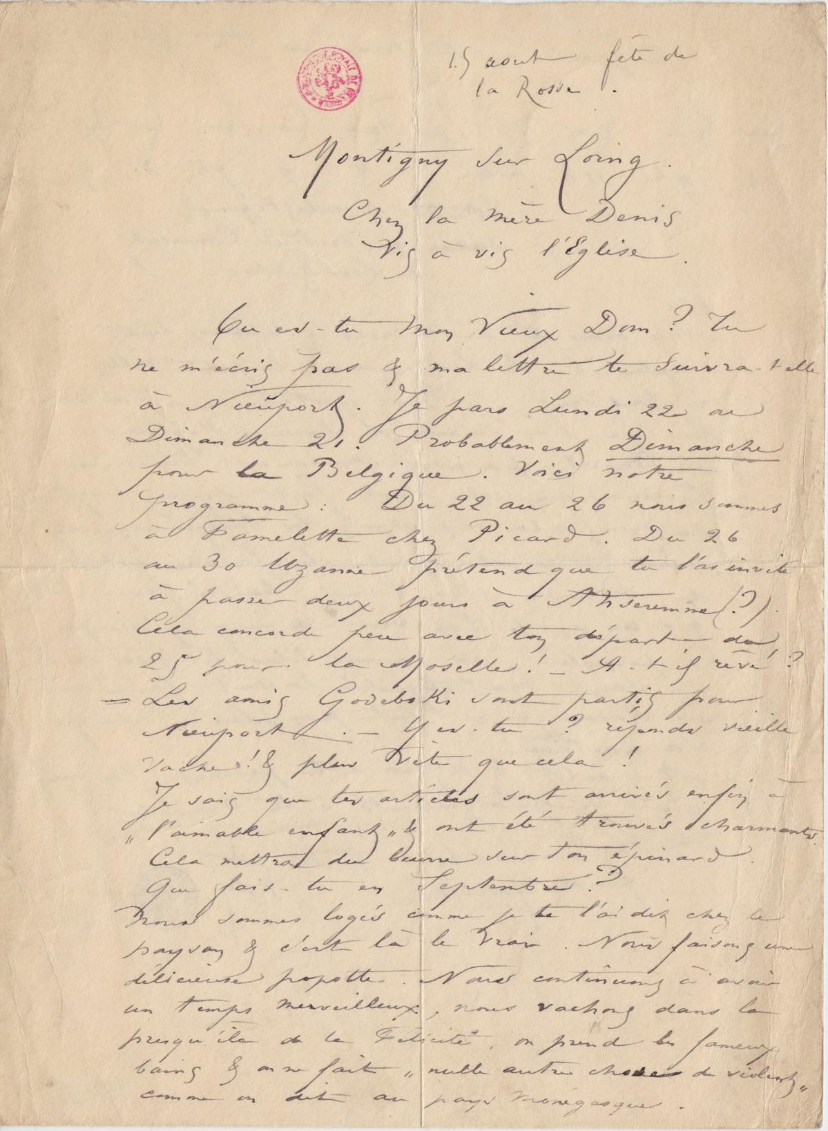 Illustration de la lettre