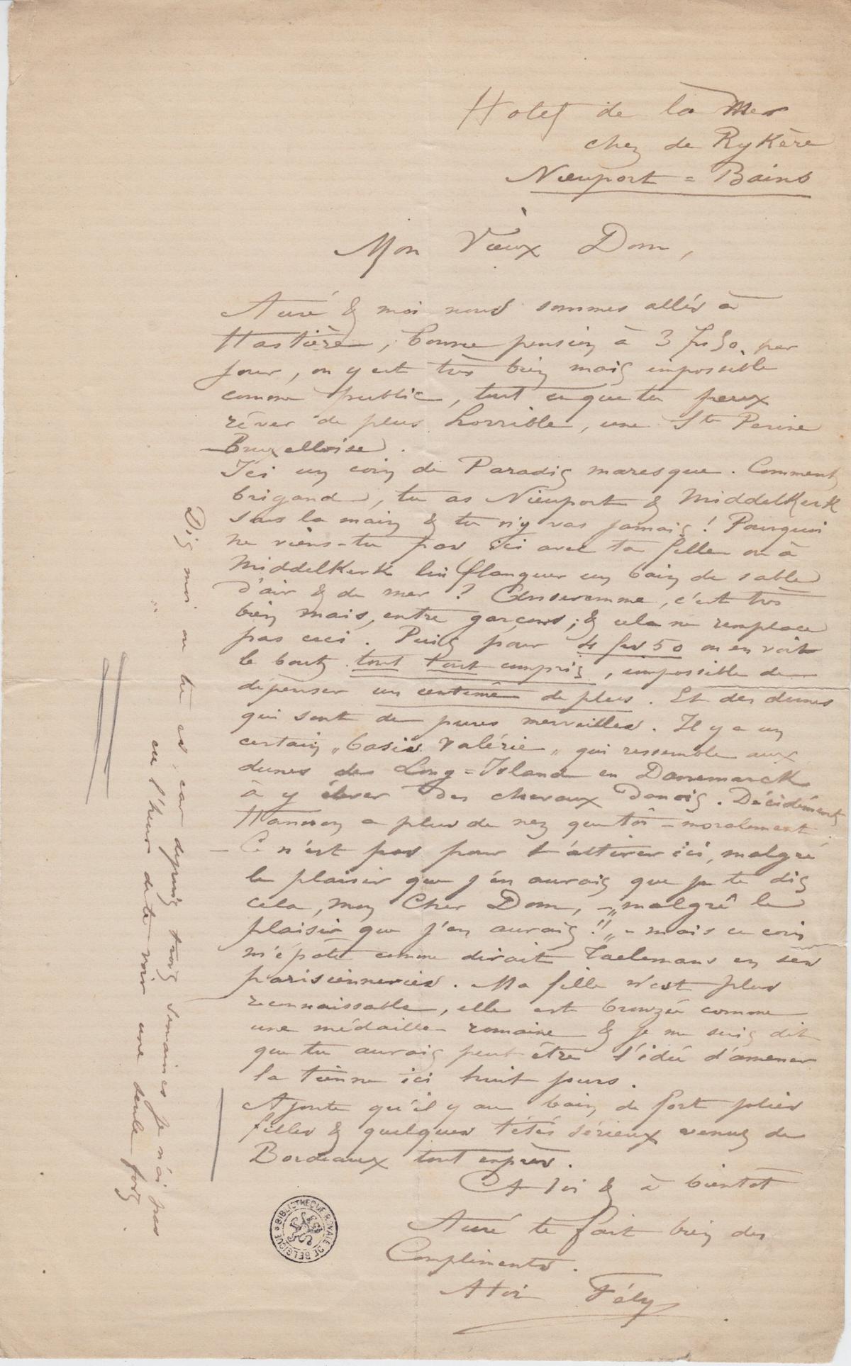 Illustration de la lettre