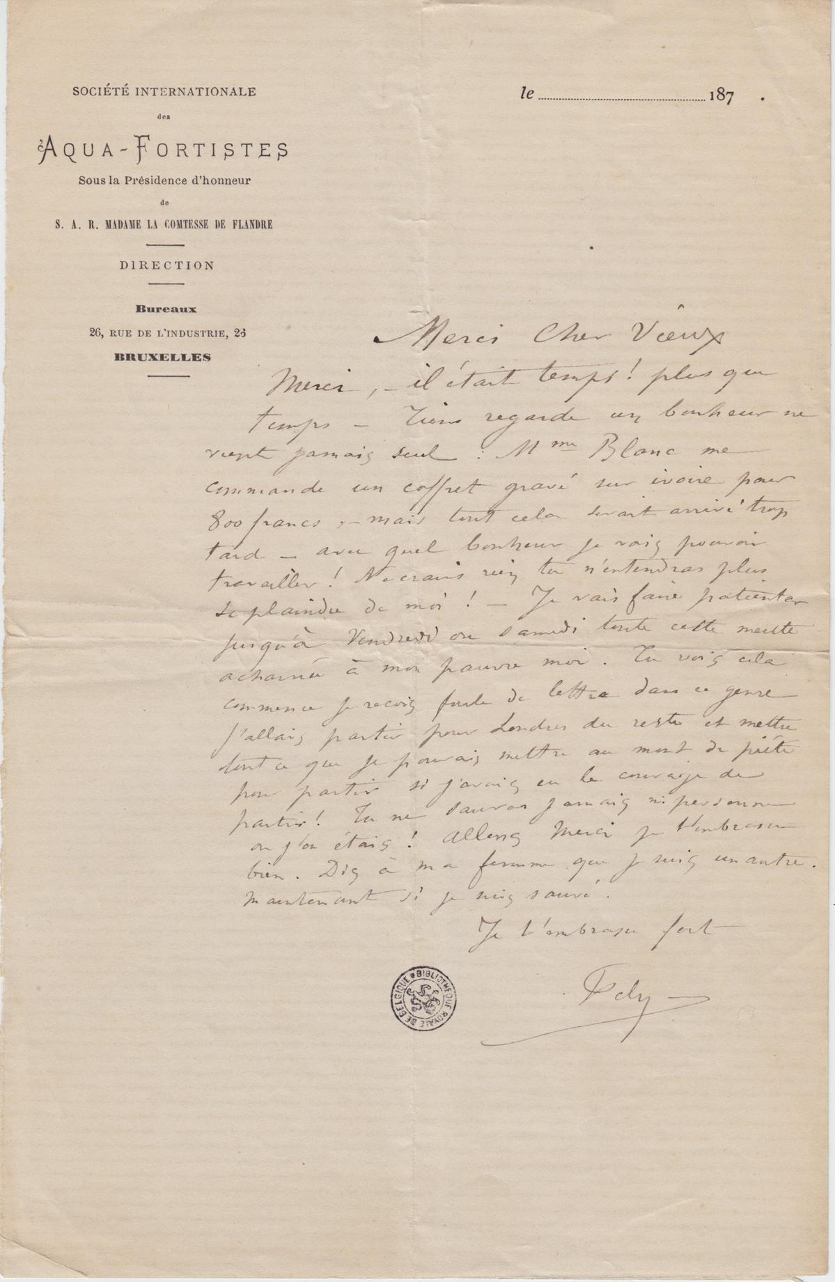 Illustration de la lettre