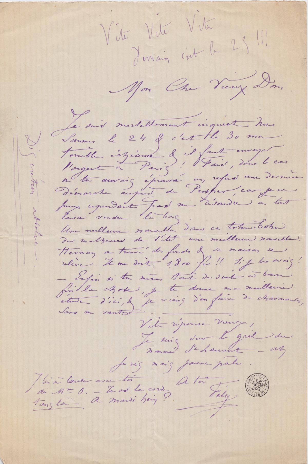 Illustration de la lettre