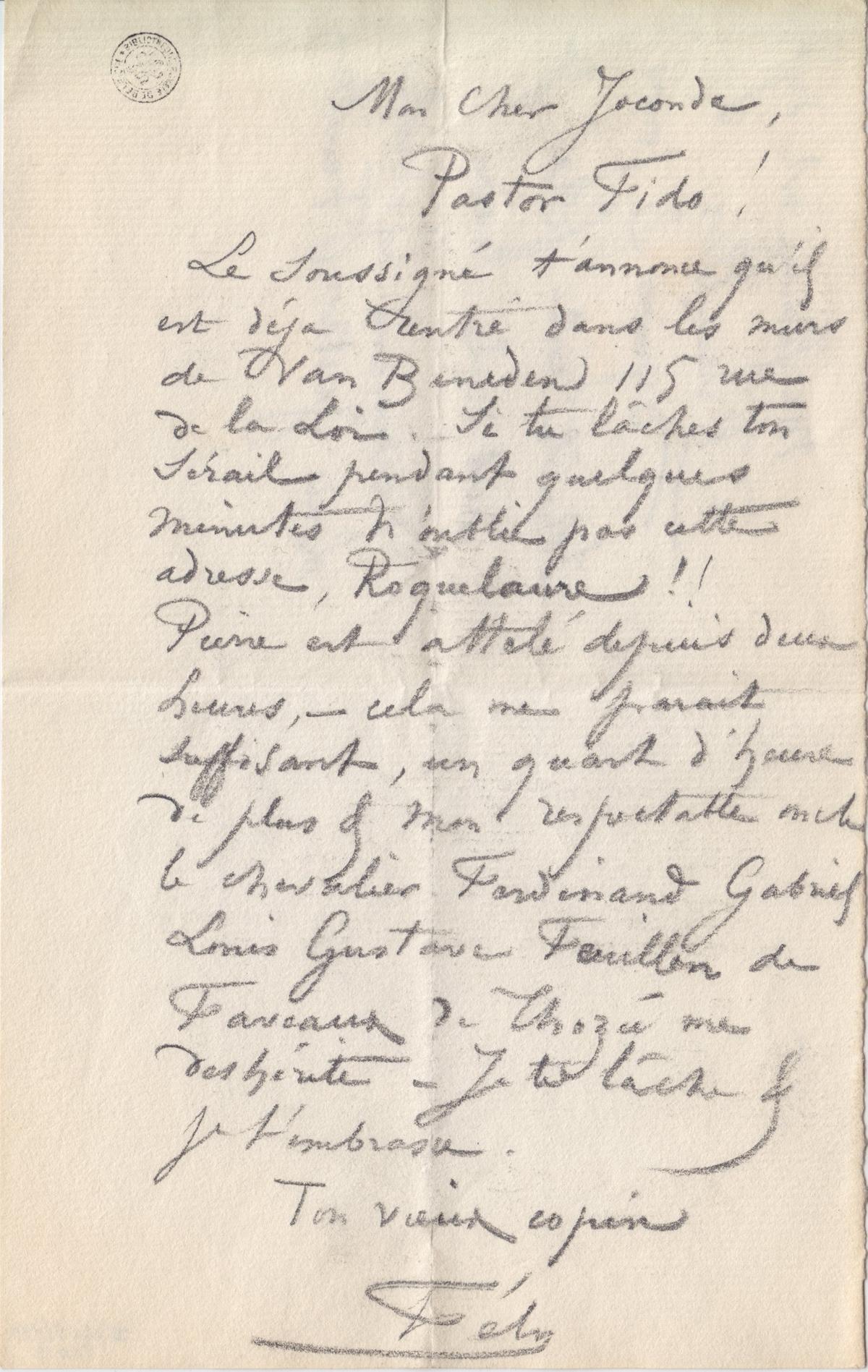 Illustration de la lettre