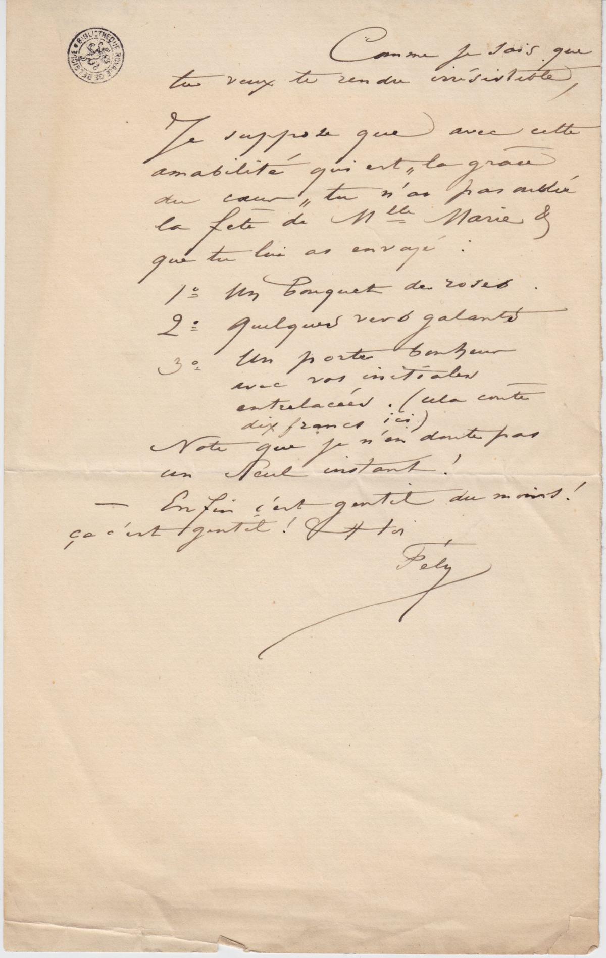 Illustration de la lettre