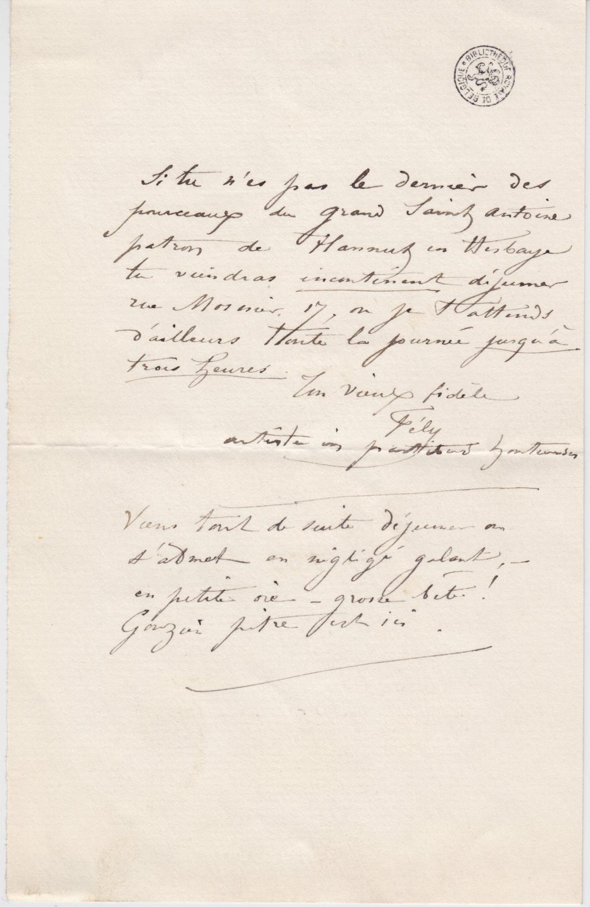 Illustration de la lettre
