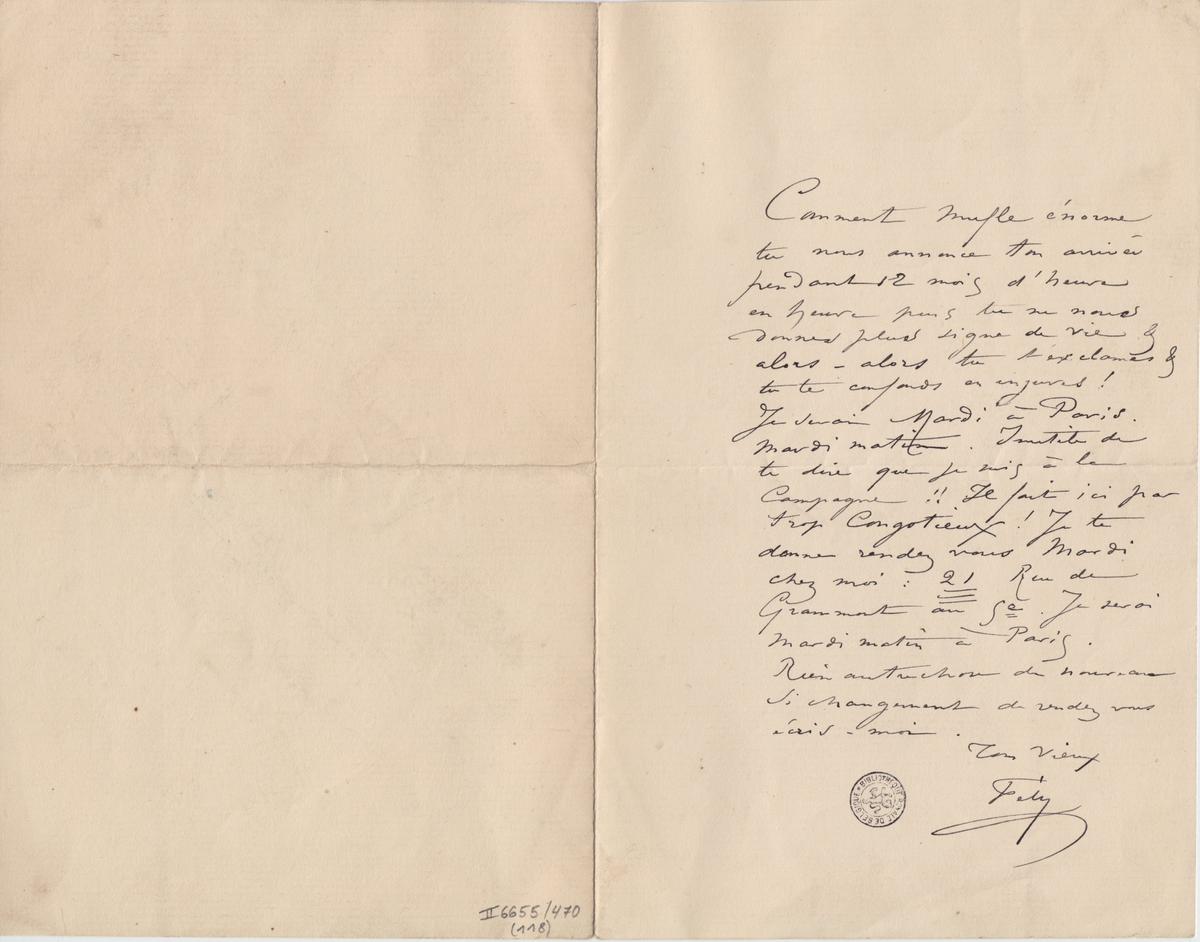 Illustration de la lettre