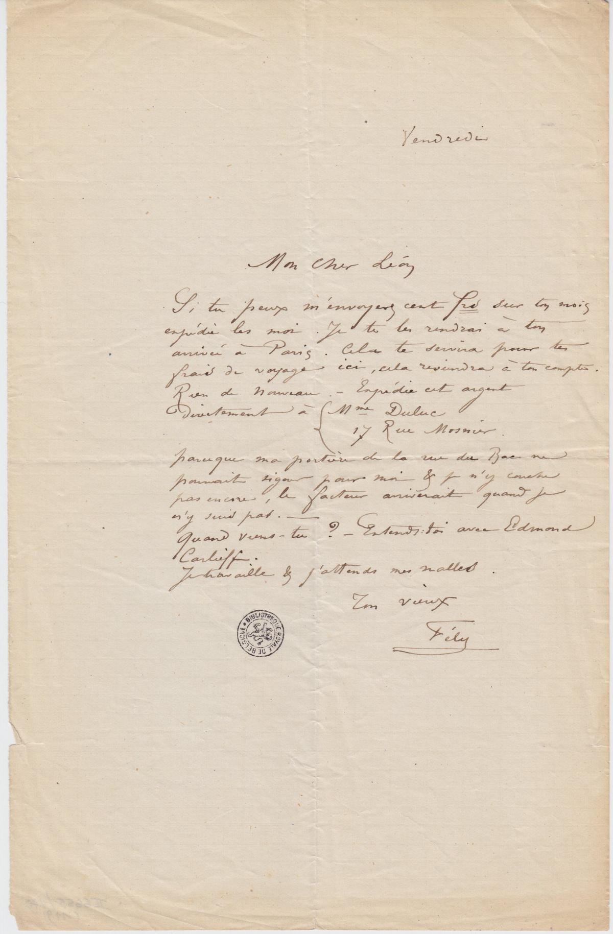 Illustration de la lettre