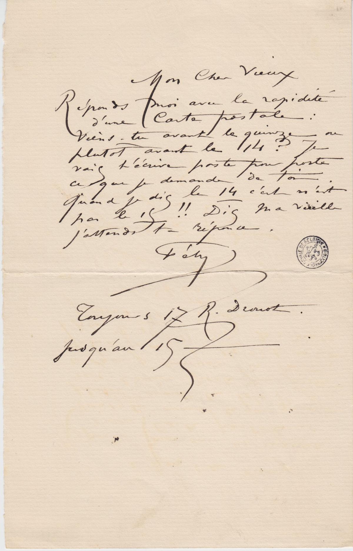 Illustration de la lettre