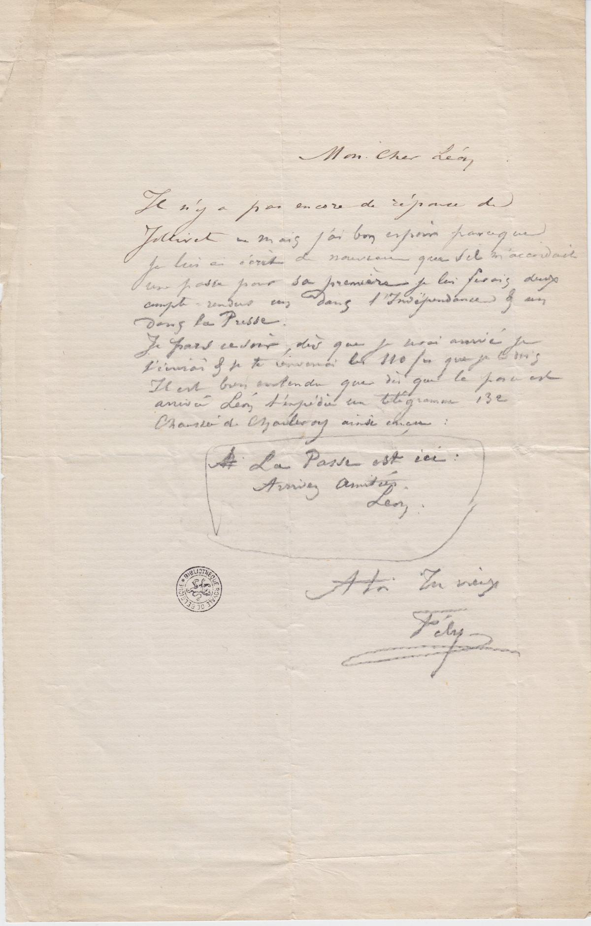 Illustration de la lettre