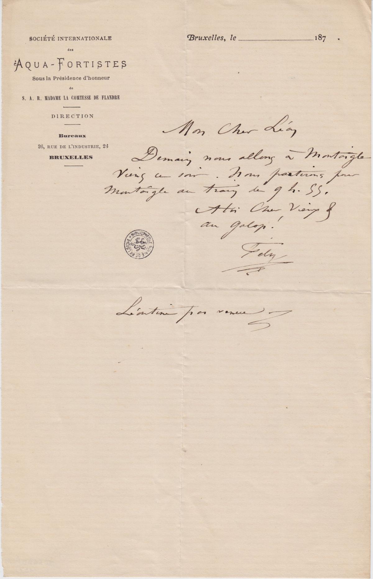 Illustration de la lettre