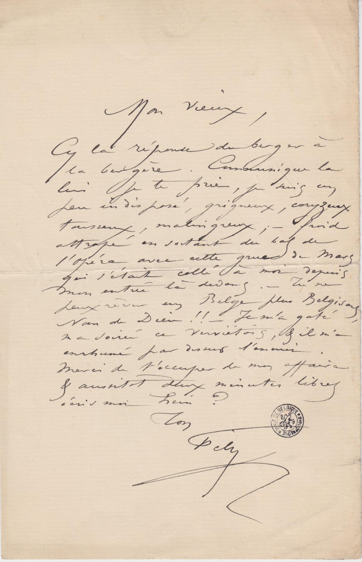 Illustration de la lettre