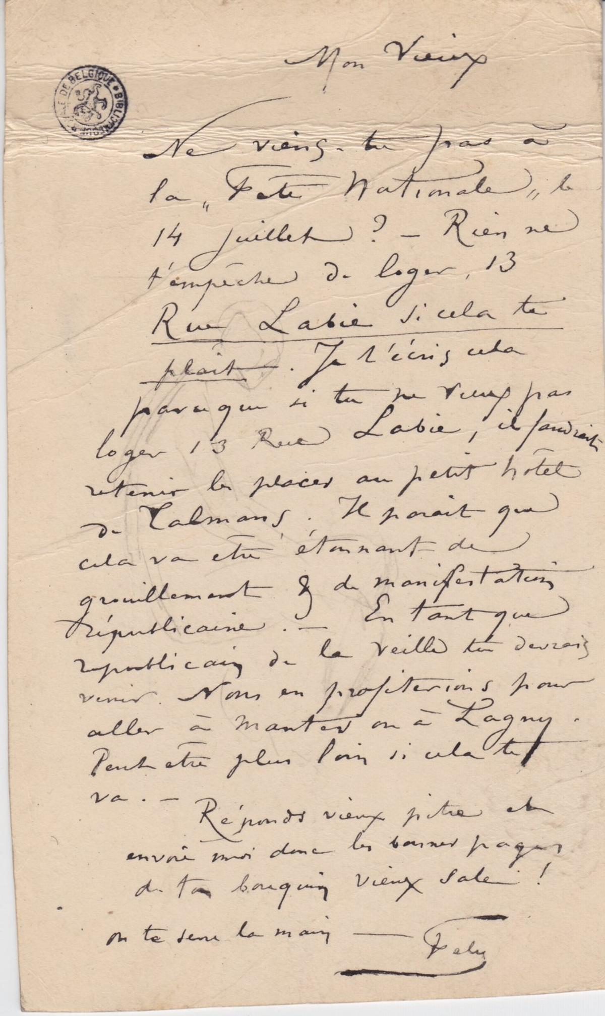 Illustration de la lettre