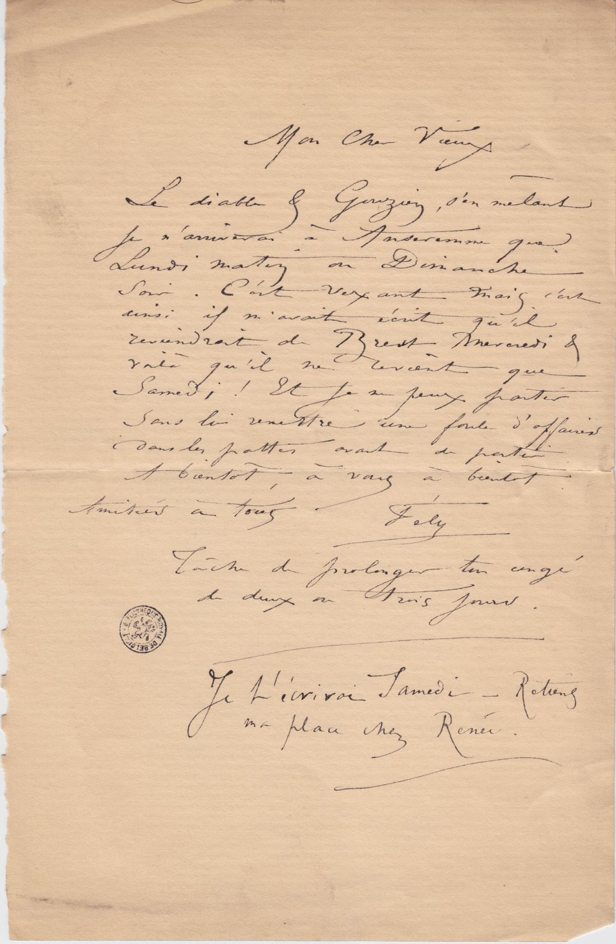 Illustration de la lettre