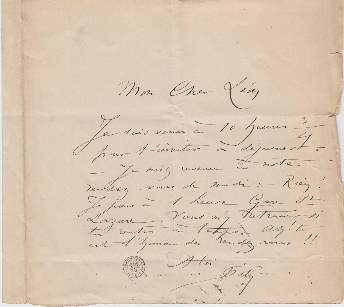 Illustration de la lettre