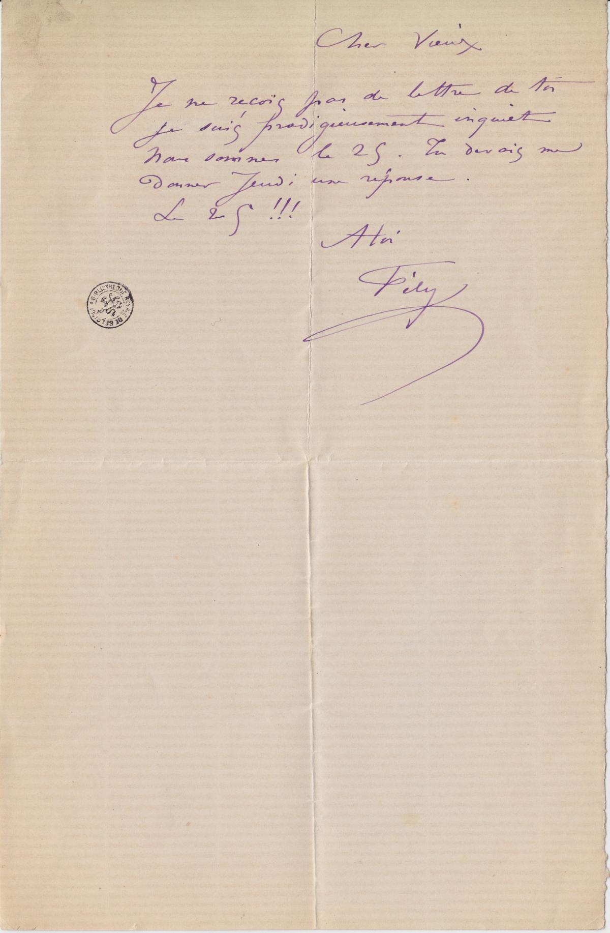 Illustration de la lettre