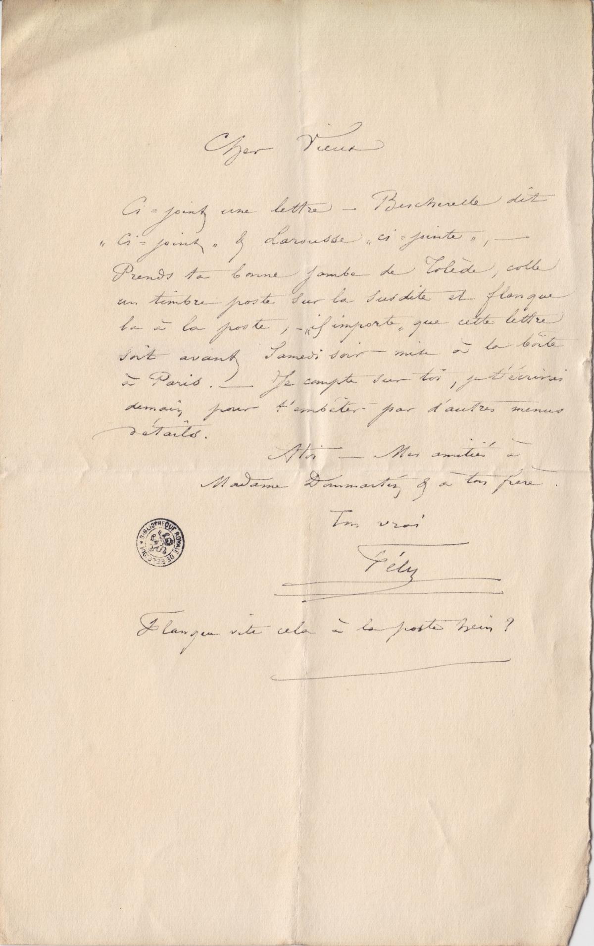 Illustration de la lettre