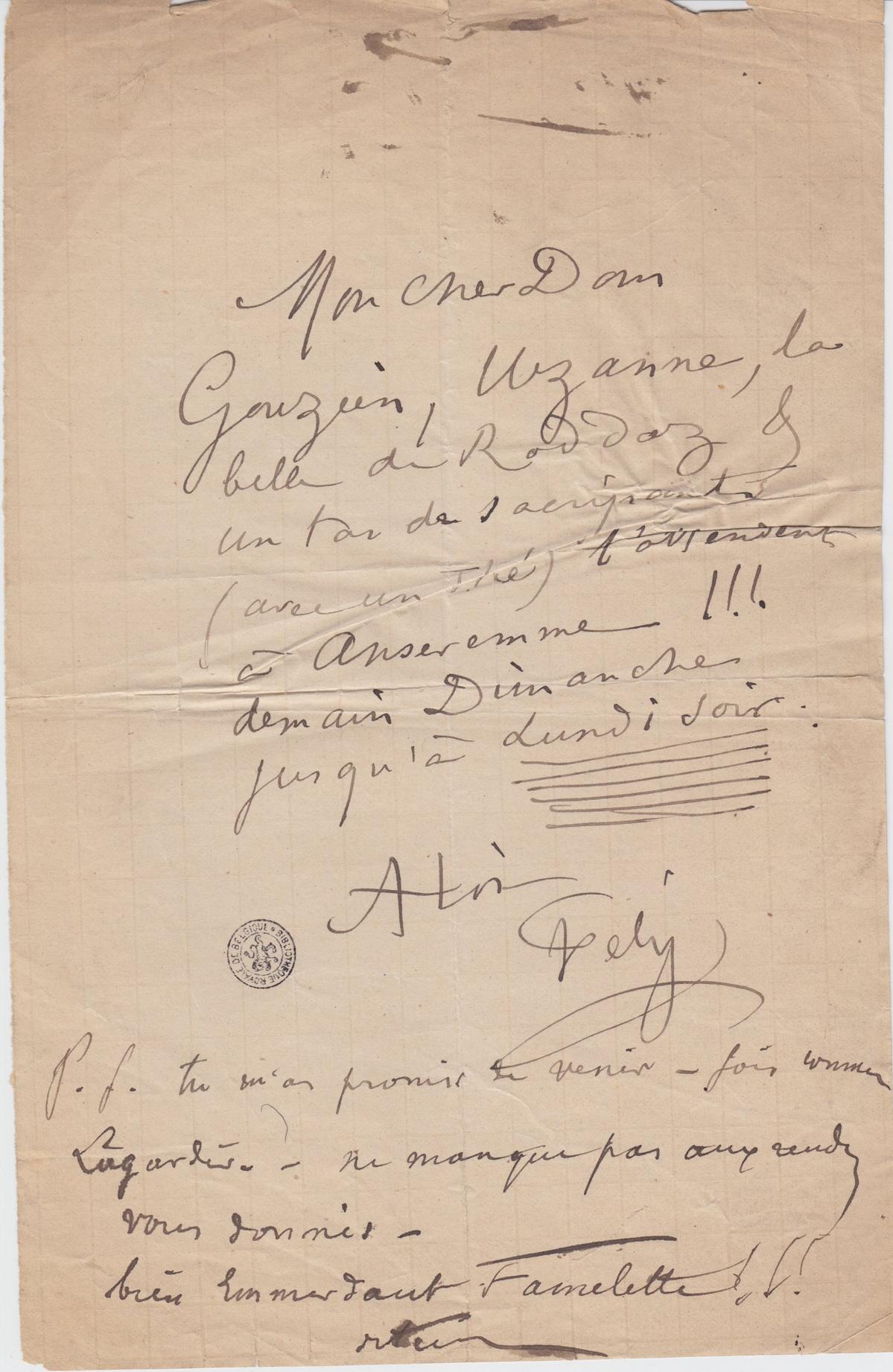 Illustration de la lettre