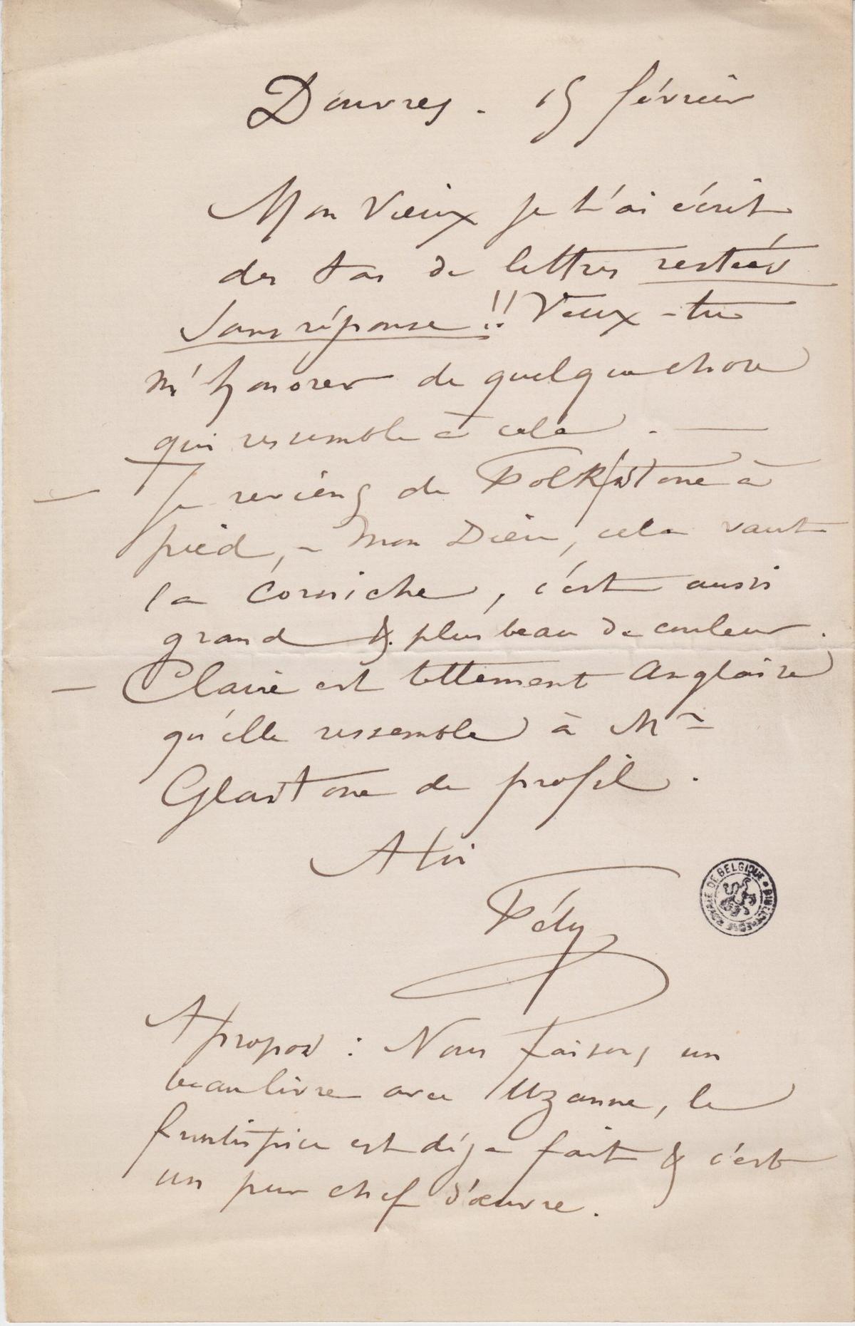 Illustration de la lettre