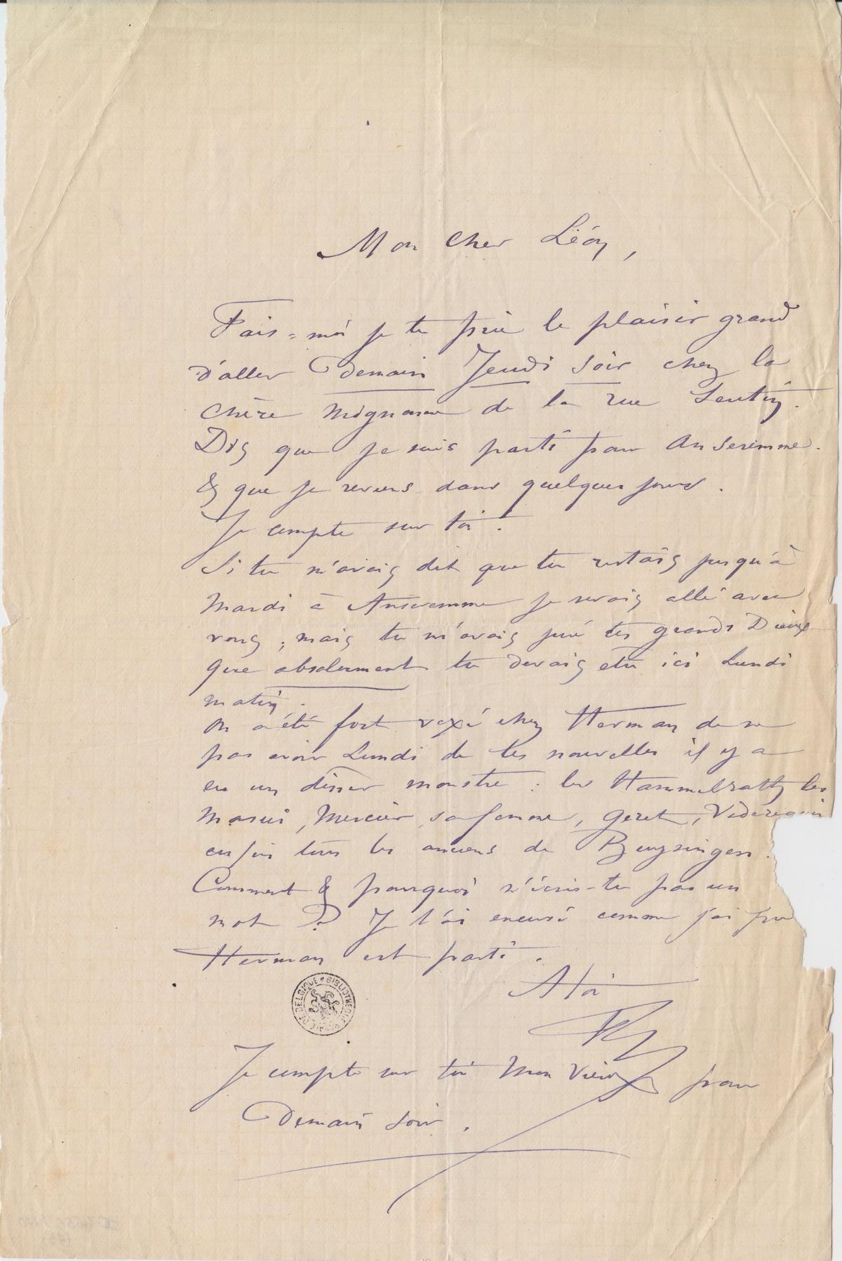 Illustration de la lettre