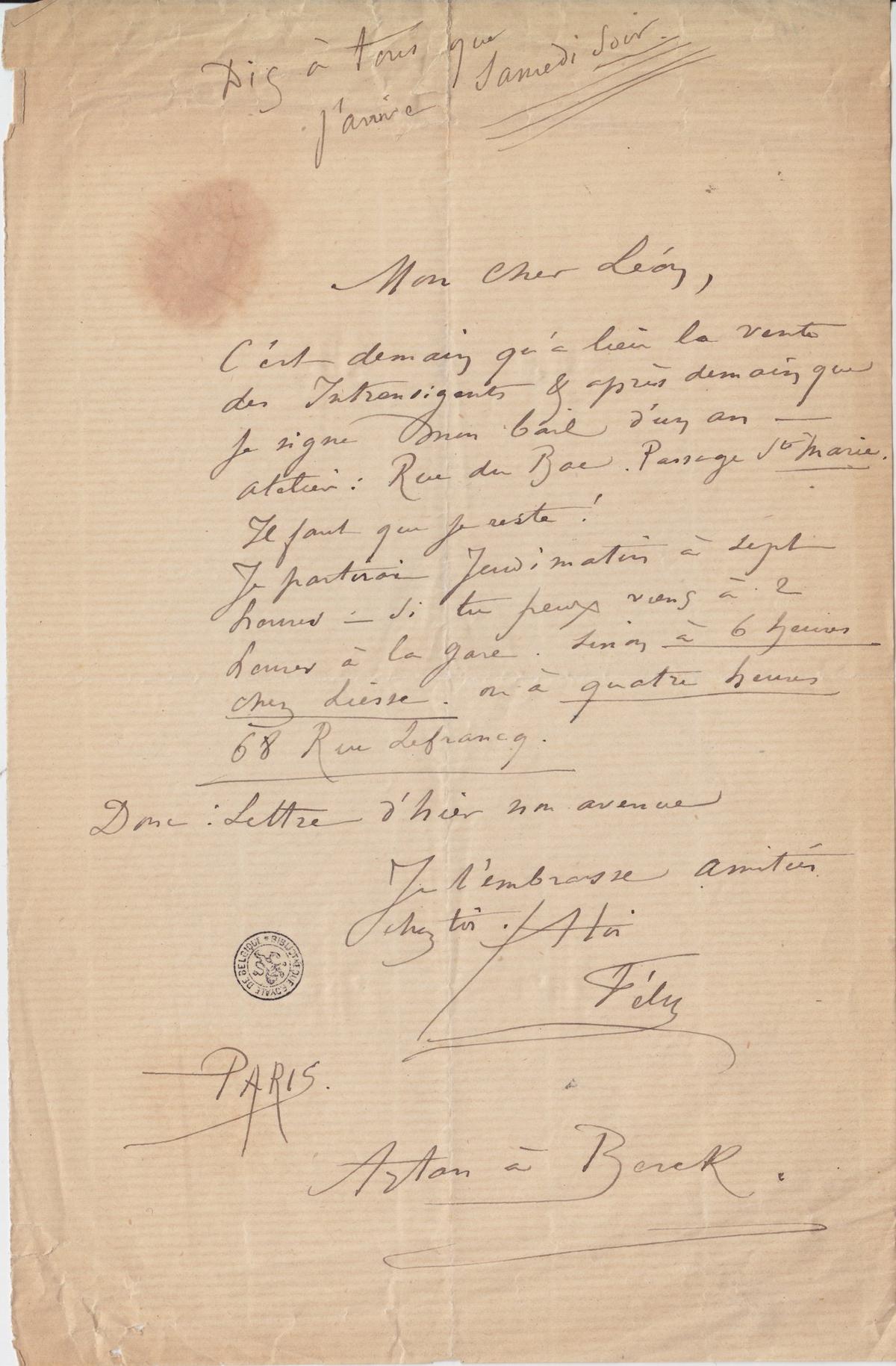 Illustration de la lettre