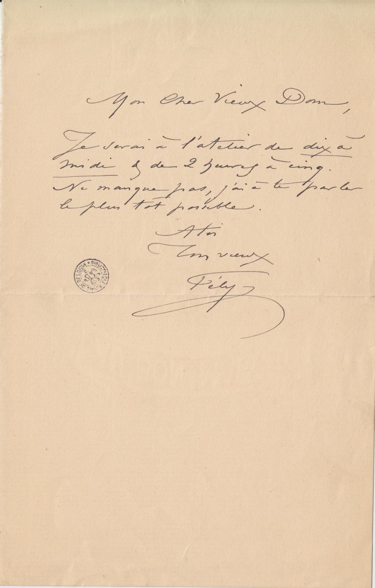 Illustration de la lettre