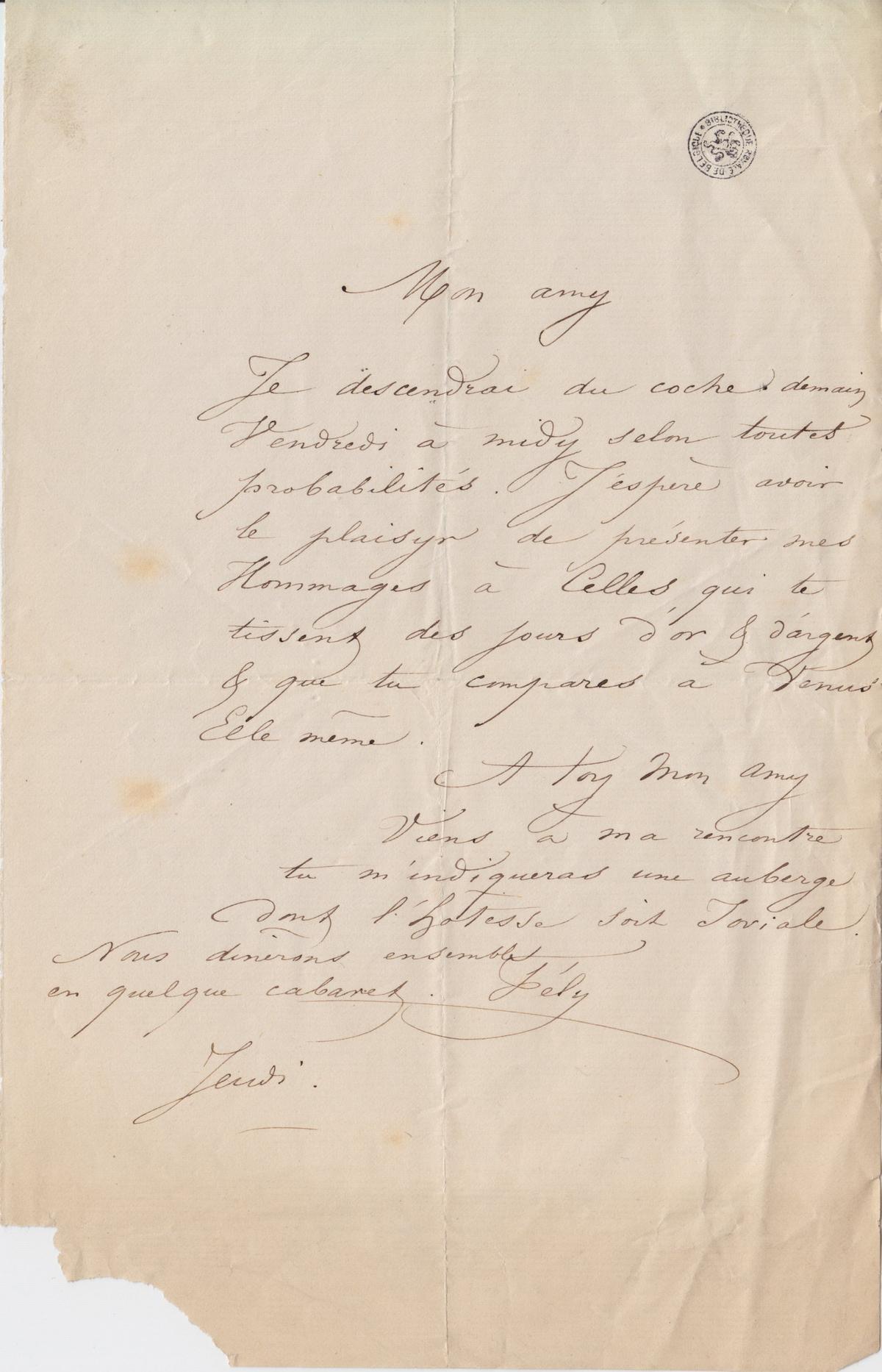 Illustration de la lettre